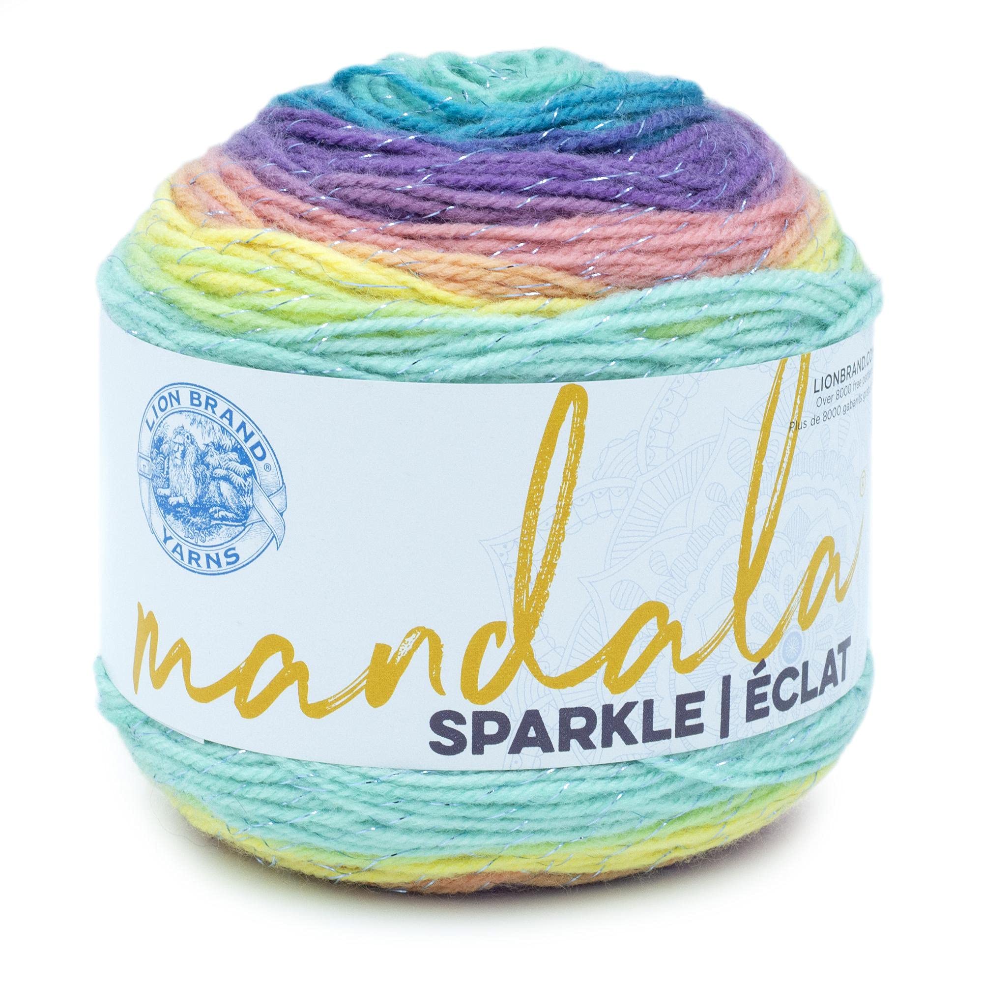 Lion Brand Yarn Mandala Sparkle Yarn - Serpens Colorway | CYC #3 Light | 328 yd 1