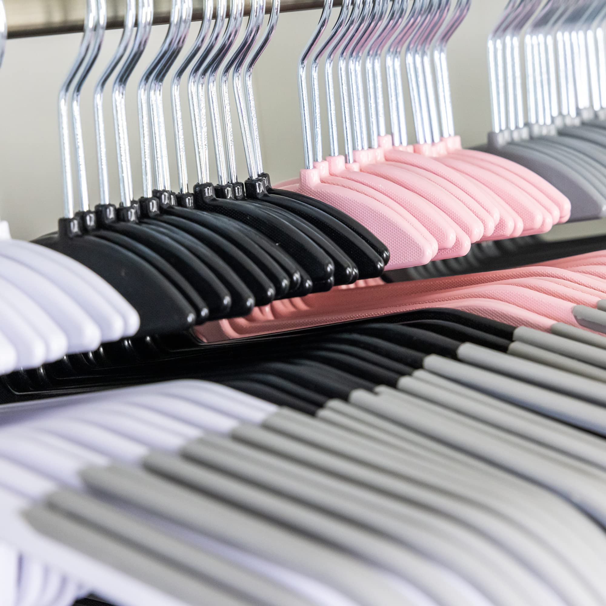 KEPLIN 20-Pack Non-Slip Velvet Hangers - Slimline Space Saving | Durable Plastic Support 7