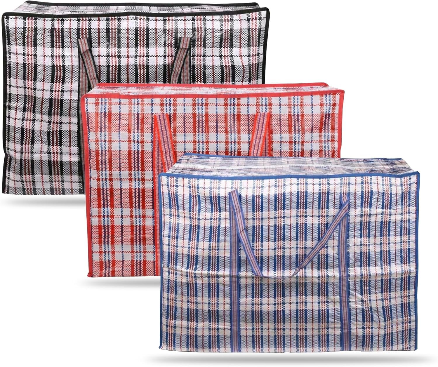 G4GADGET 2 Pack Jumbo Laundry Bags - 100x70x30 cm Gray Polyester Storage with Zips 1