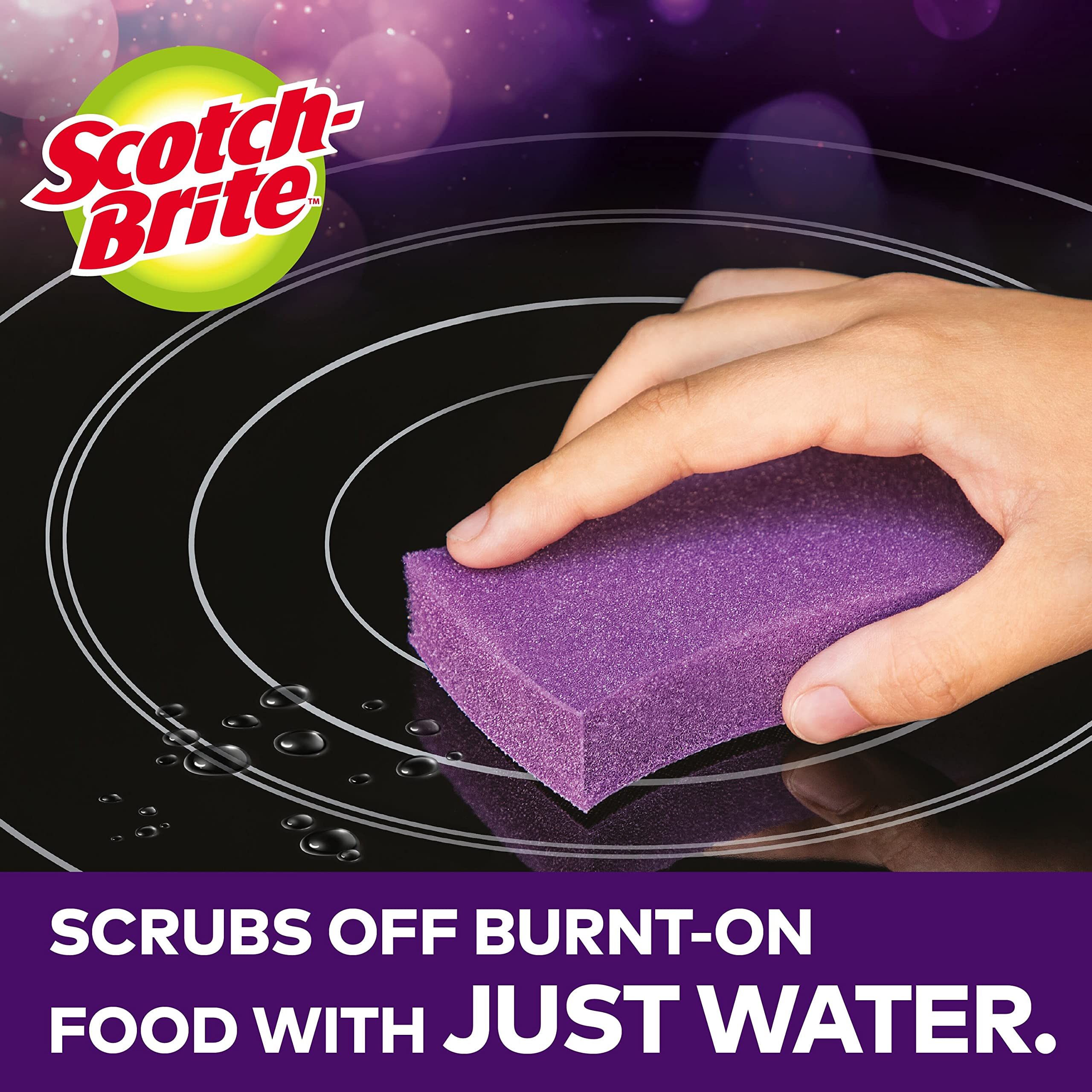Scotch-Brite Glass Cooktop Pads - Chemical-Free Cleaning for Burnt-On Messes | 3 Pieces 5