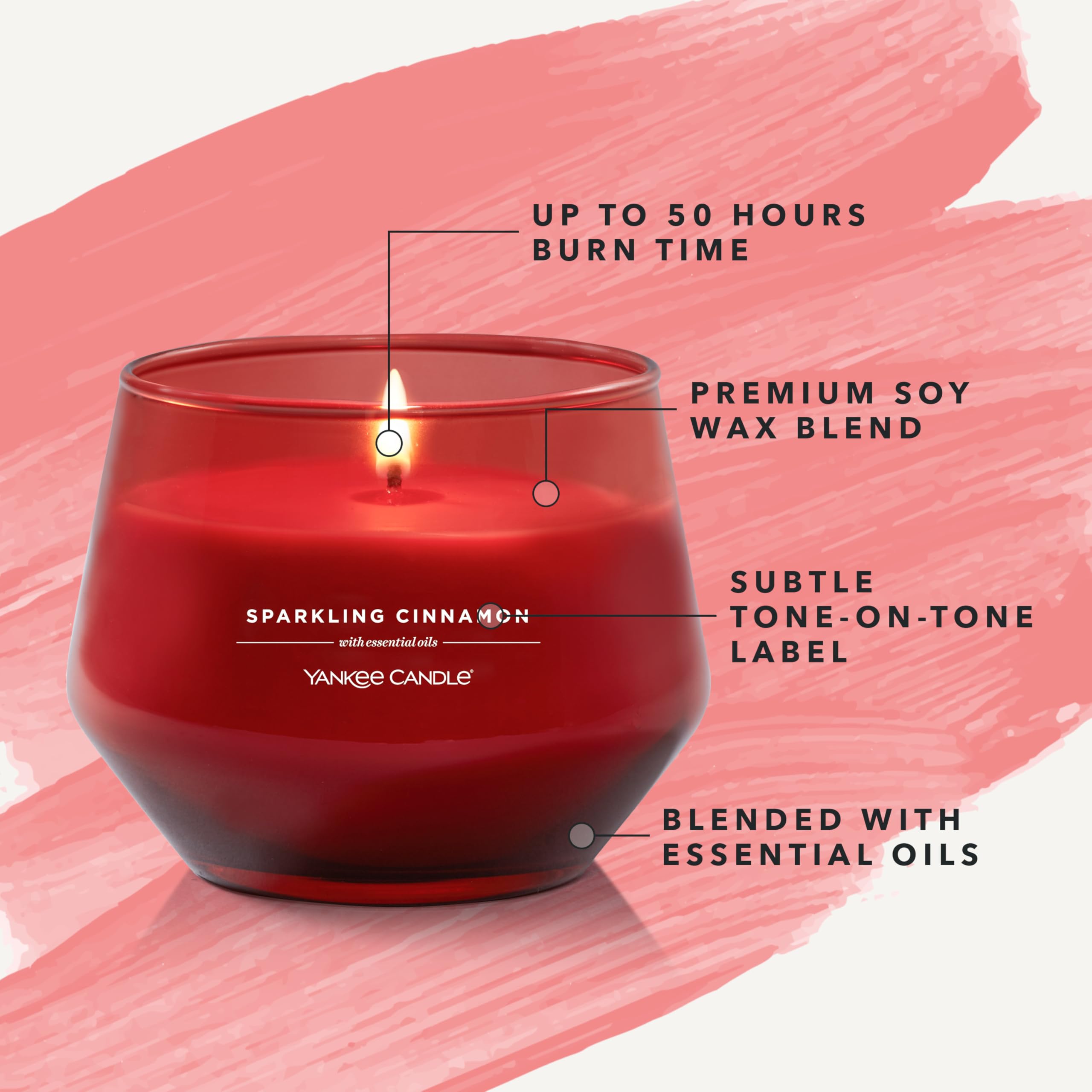 Yankee Candle Studio Scented Candle - Sparkling Cinnamon | 35-50 Hour Burn Time | 284g 4
