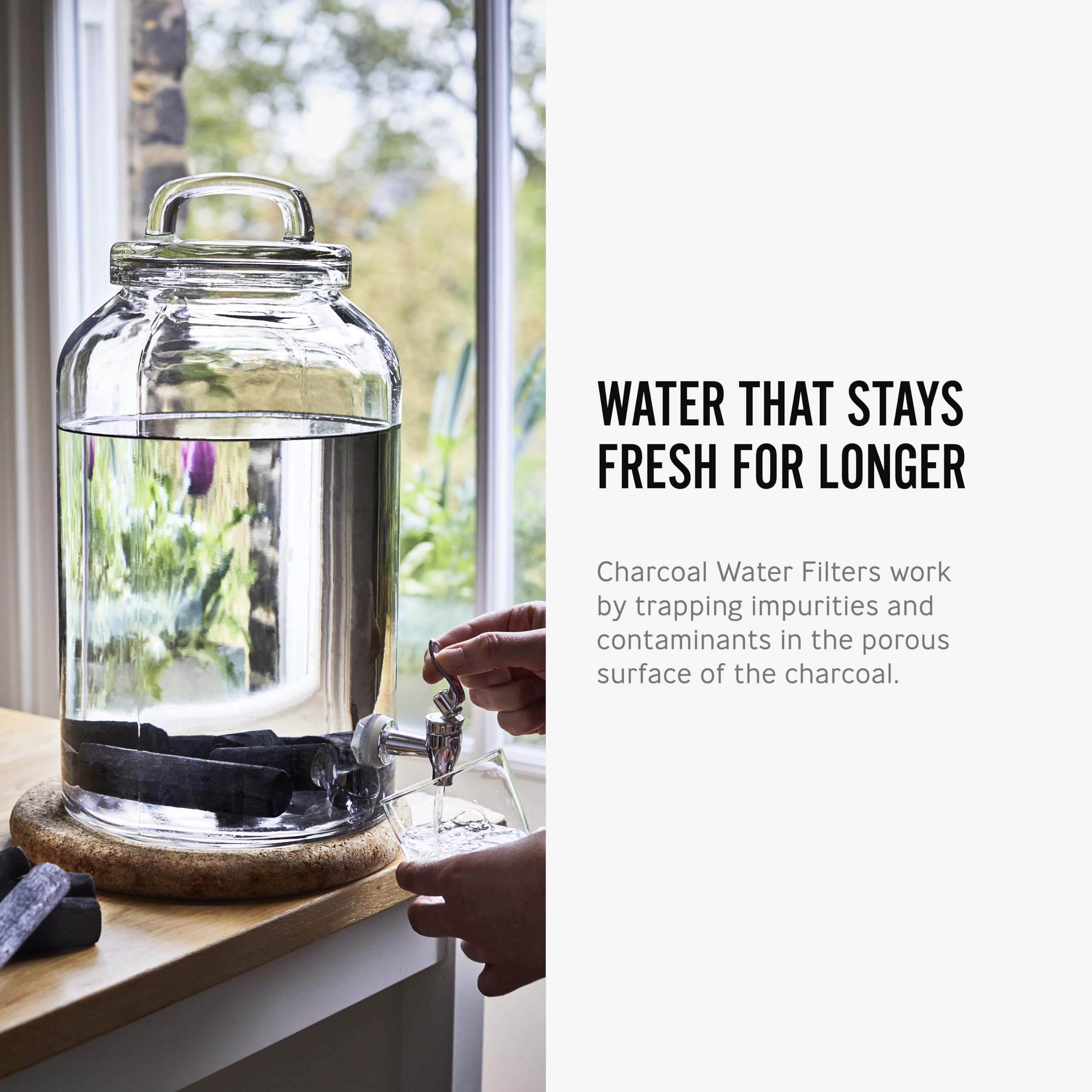 BLACK + BLUM Charcoal Water Filter Stick - Natural Binchotan Filter | Lasts 6 Months | Fits Any Bottle 5