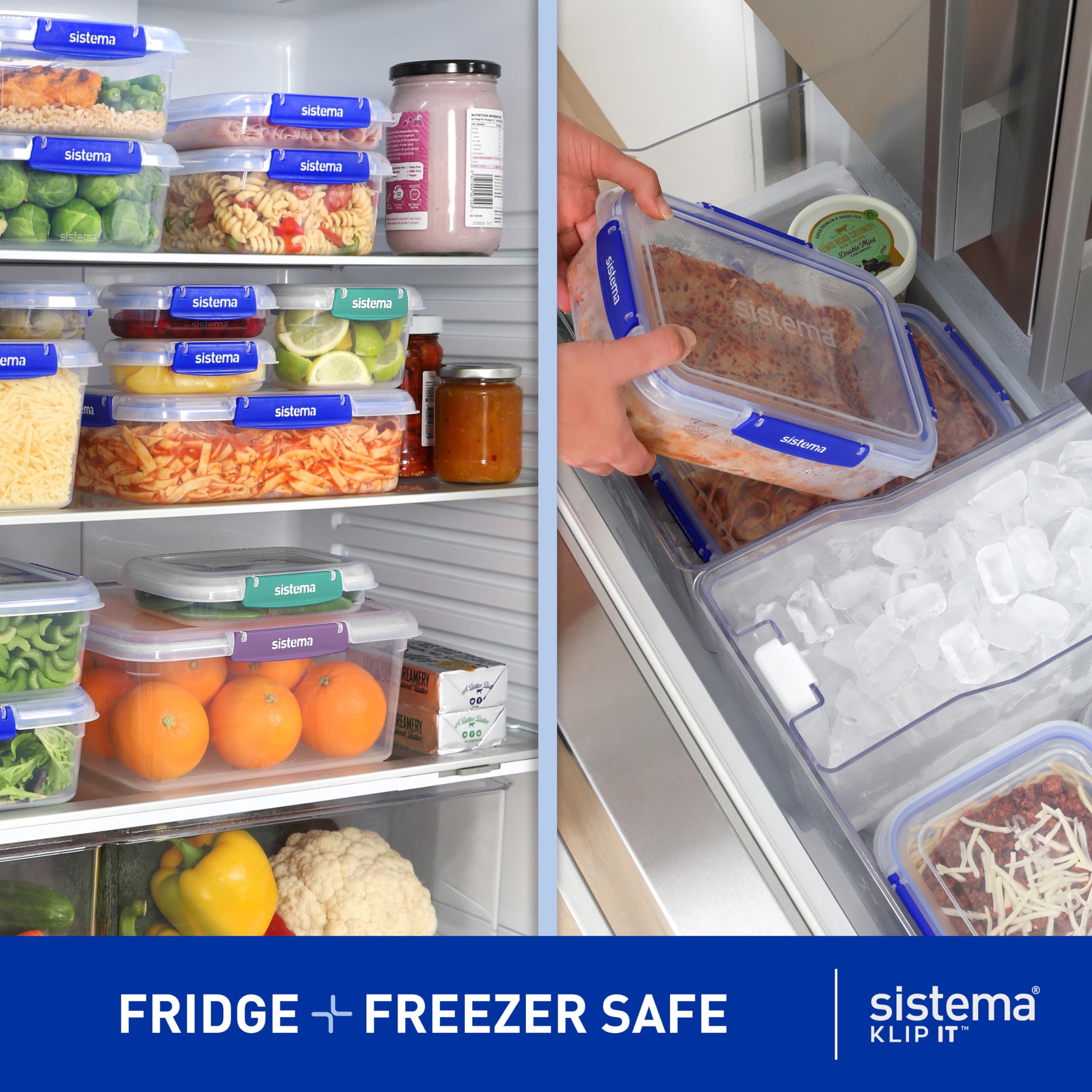 Sistema KLIP IT Accents Food Storage Containers - Airtight & Stackable Meal Prep Set | 20 Count 5