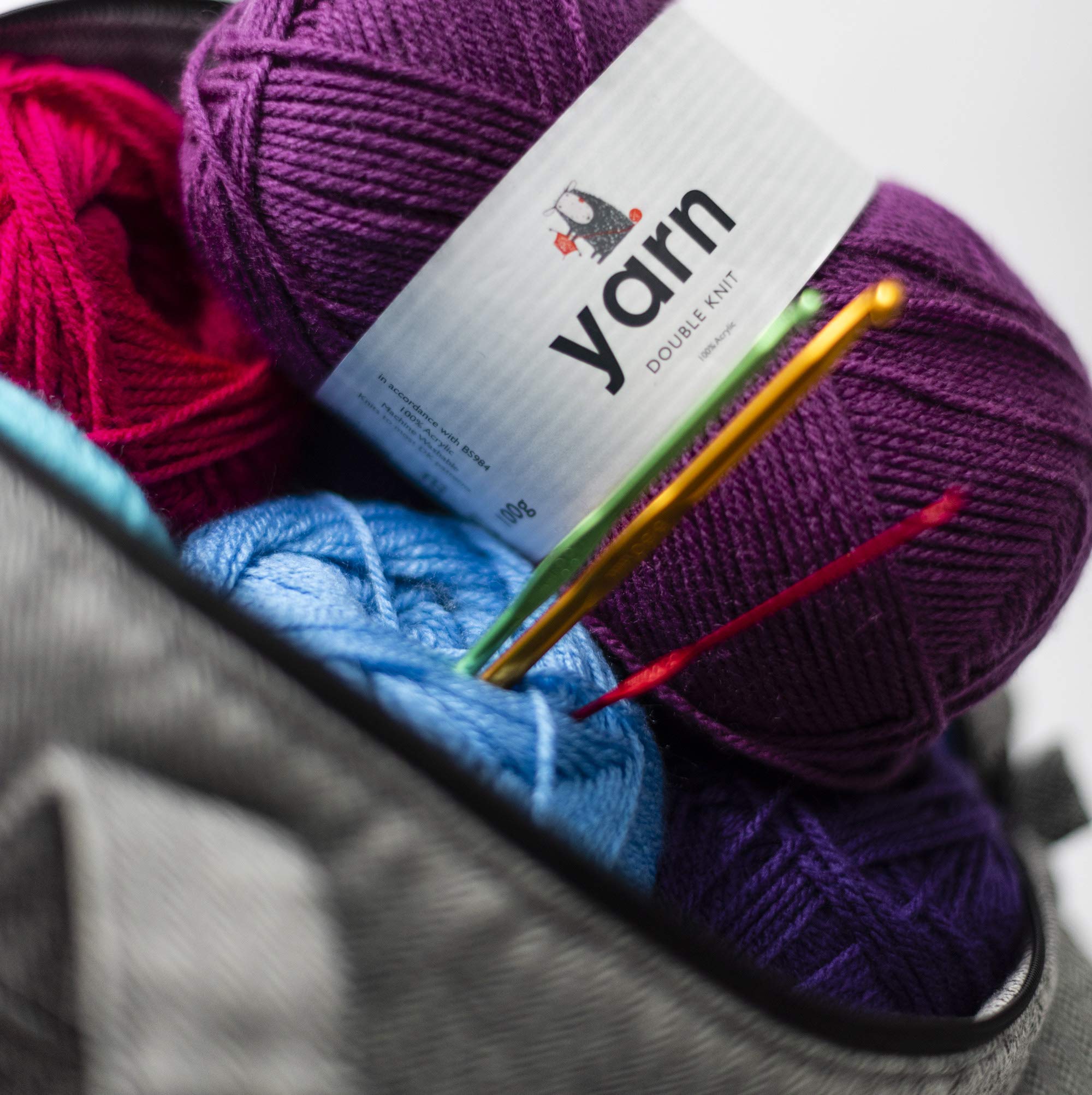 KORBOND DK Purple Yarn - 100g Acrylic Wool | 290m Length | Hypoallergenic Double Knit 5