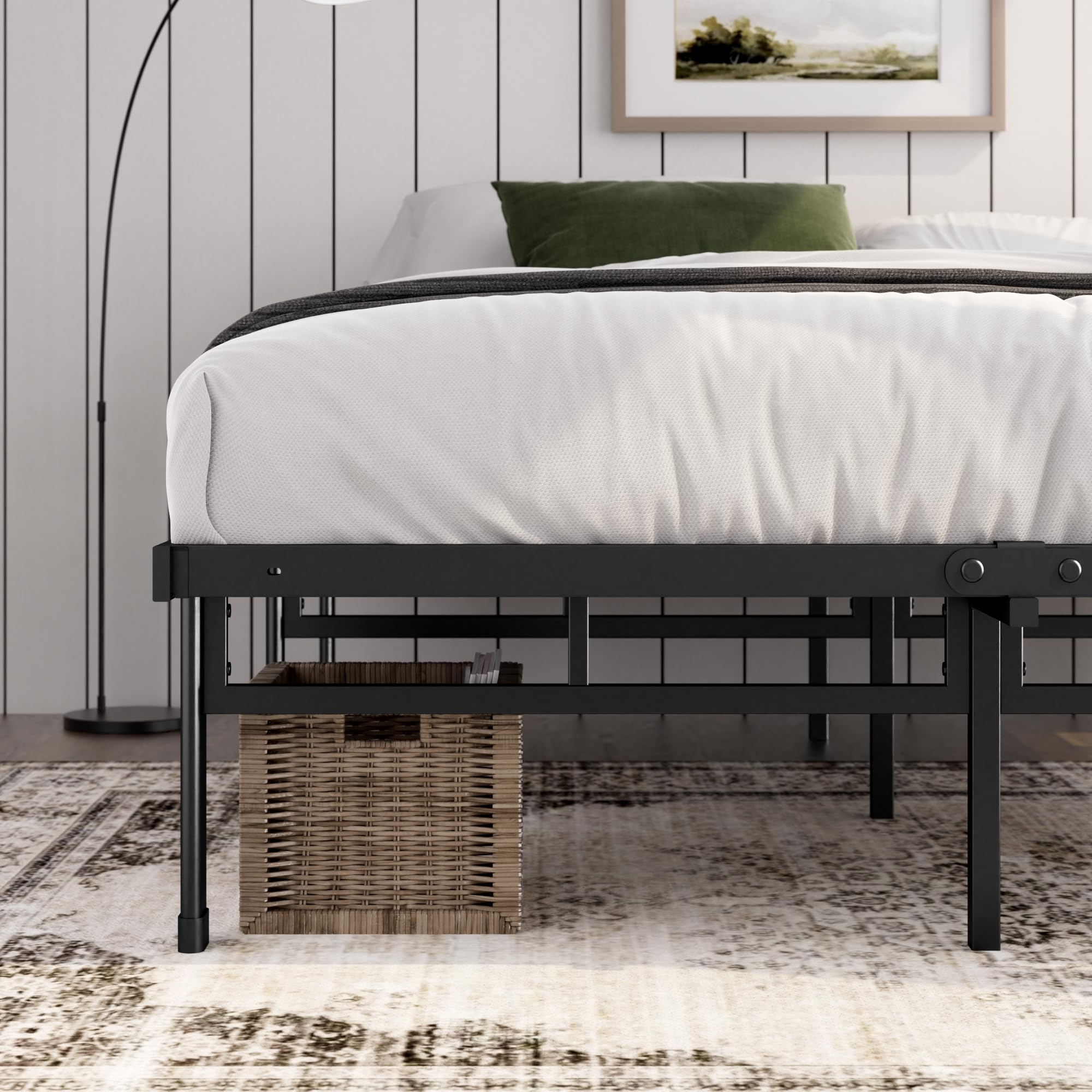Zinus Justin Double Bed Frame - 4ft6 (135 x 190 cm) - 14.2'' Height - Metal 7