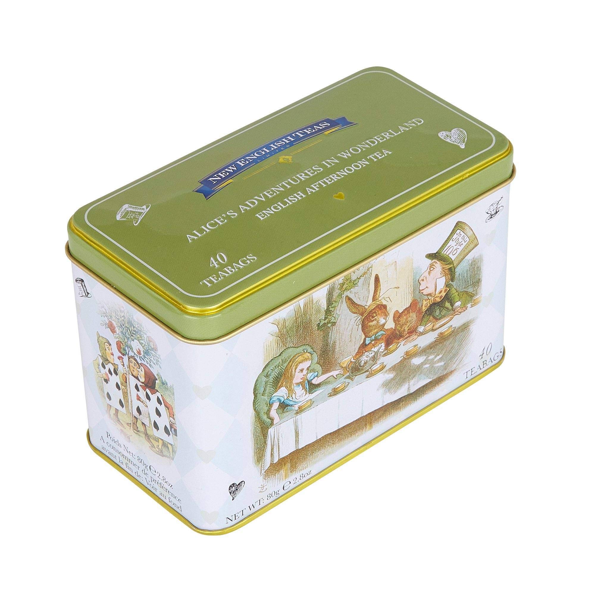 New English Teas Alice in Wonderland Tea Caddy with 40 English Afternoon Teabags | Collectible Tin 4