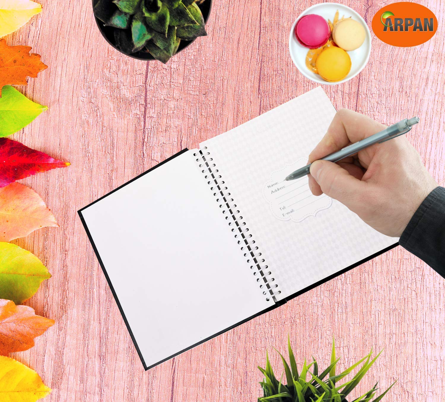 ARPAN Self Adhesive Photo Album - 20 Sheets/40 Sides, Blue | Spiral Bound | Holds up to 11x9" 3