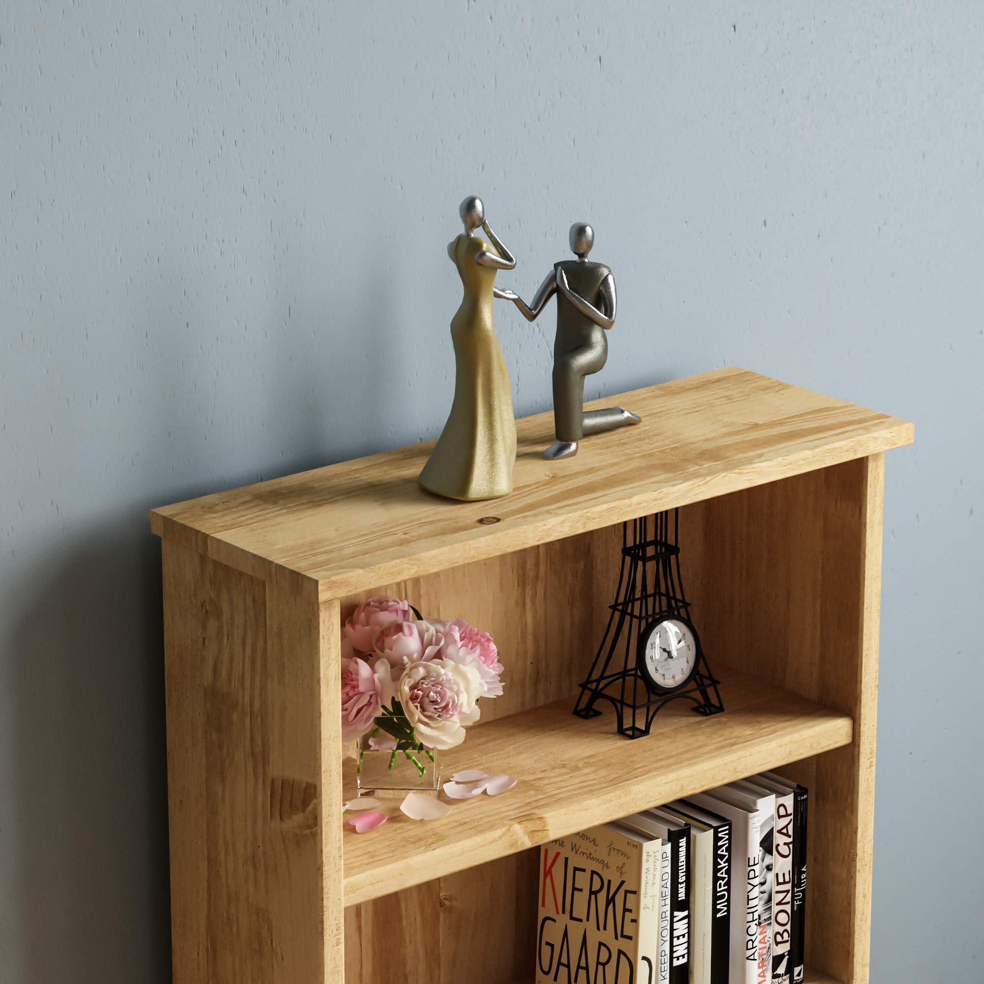 Vida Designs Corona Bookcase - Solid Pine Wood | 1 Drawer | Clear Wax Finish | H 96 x W 50 cm 4