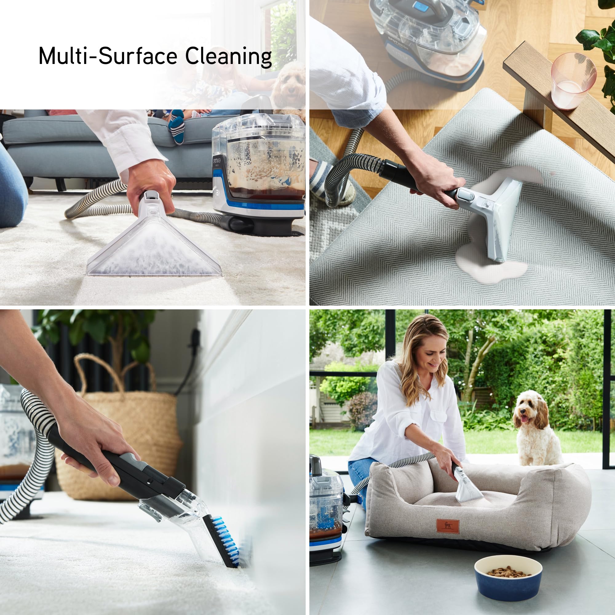 Vax SpotWash Home Duo Carpet Washer - Compact Design | Antimicrobial Tools | White/Blue 4