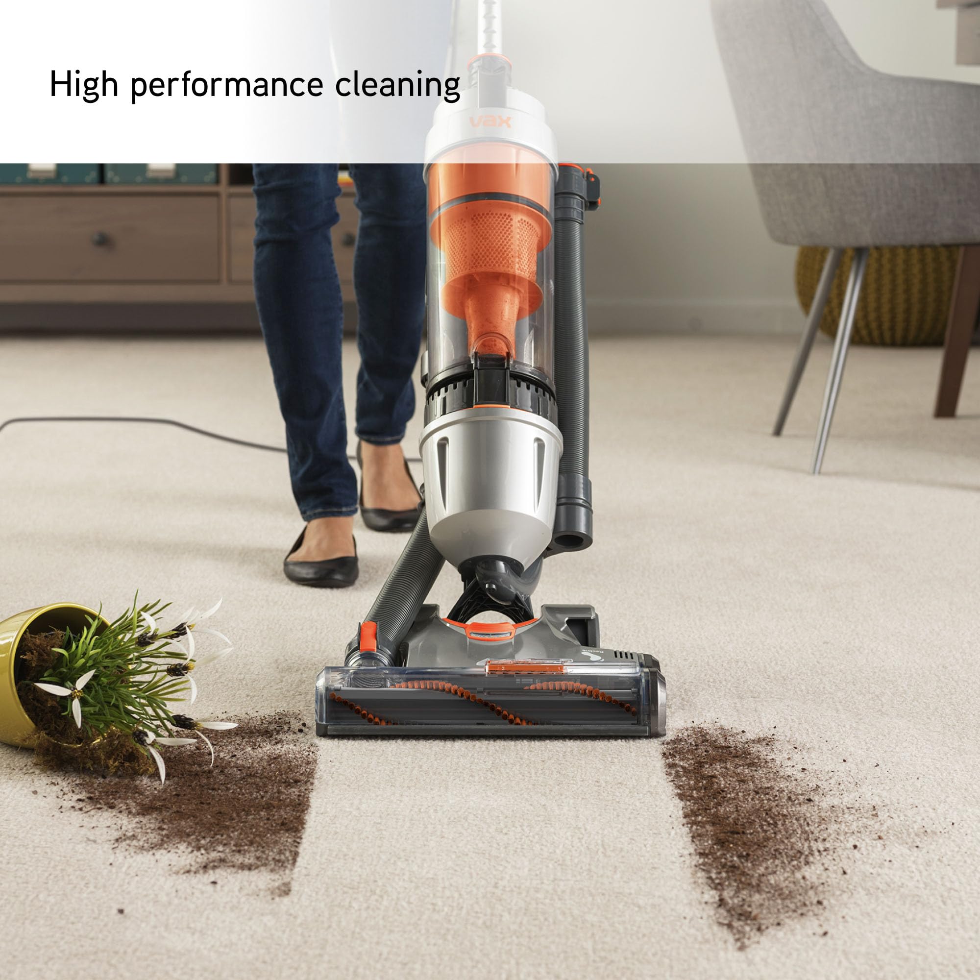Vax Air Stretch Upright Vacuum Cleaner - 17m Reach, Lightweight 5kg, Bagless | U85-AS-Be 3