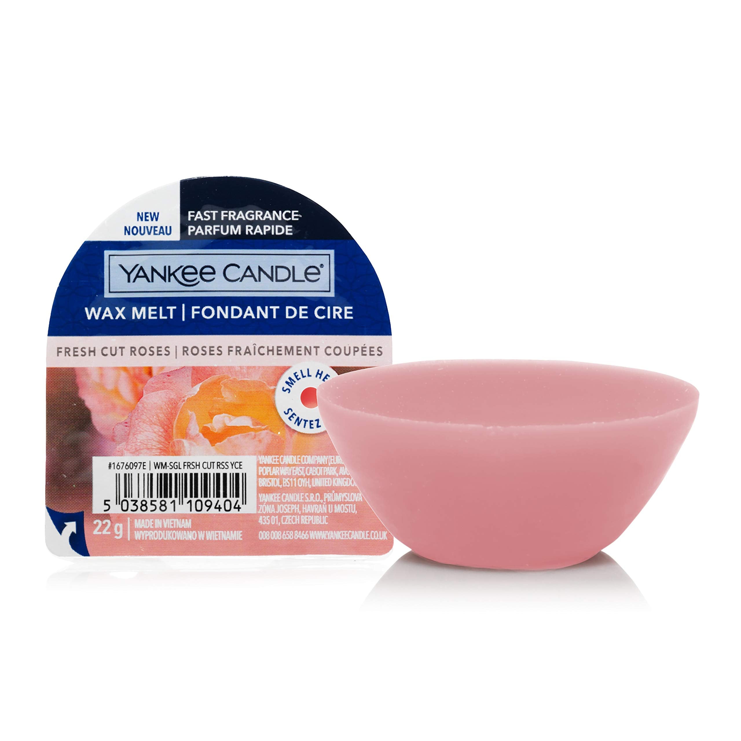 Yankee Candle Wax Melts - Fresh Cut Roses Scent | Up to 8 Hours Fragrance | 1 Count 1