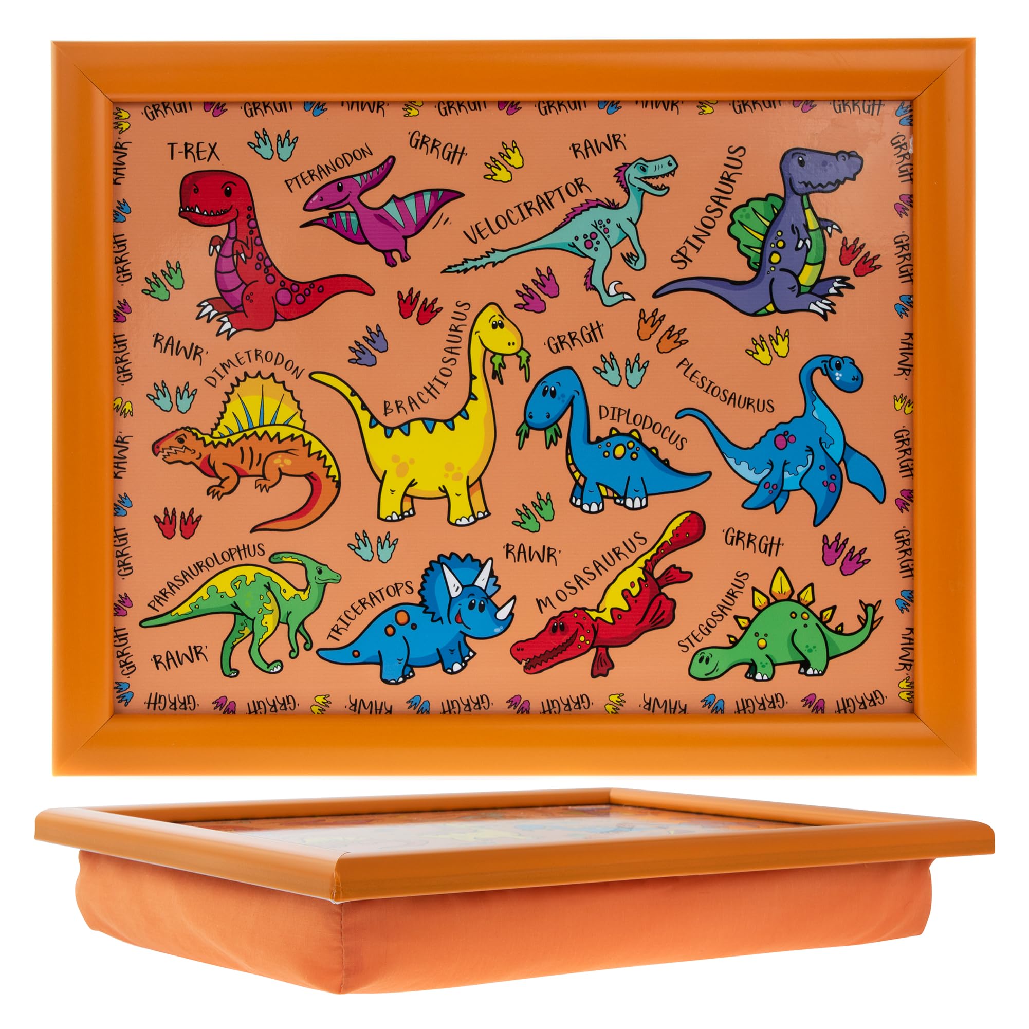 The Leonardo Collection Little Stars Dinosaurs Laptray for Food Serving | Wood | 350x280mm 1