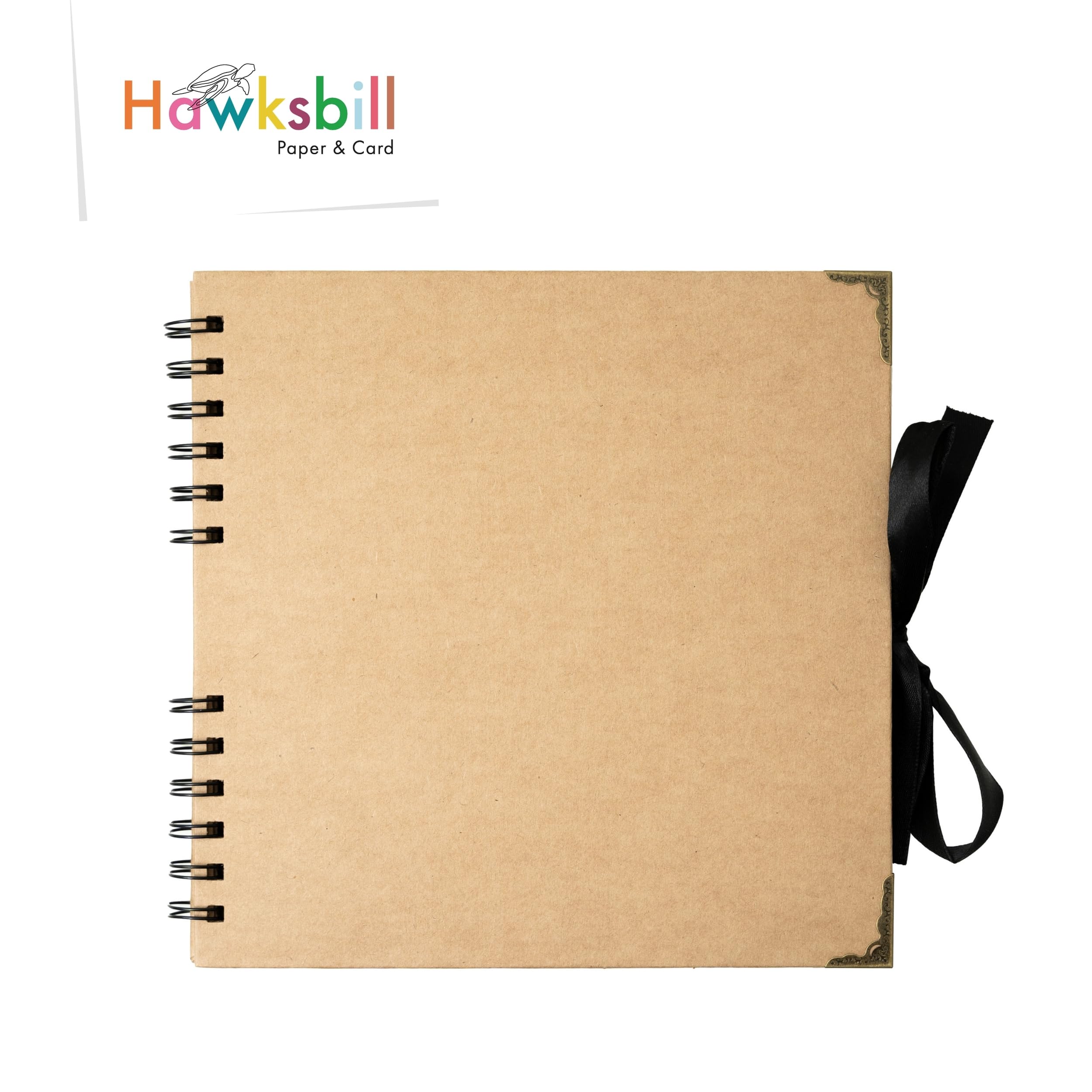Hawksbill Brown Kraft Scrapbook Photo Album - 60 Pages | 12' X 12' Spiral Bound 11