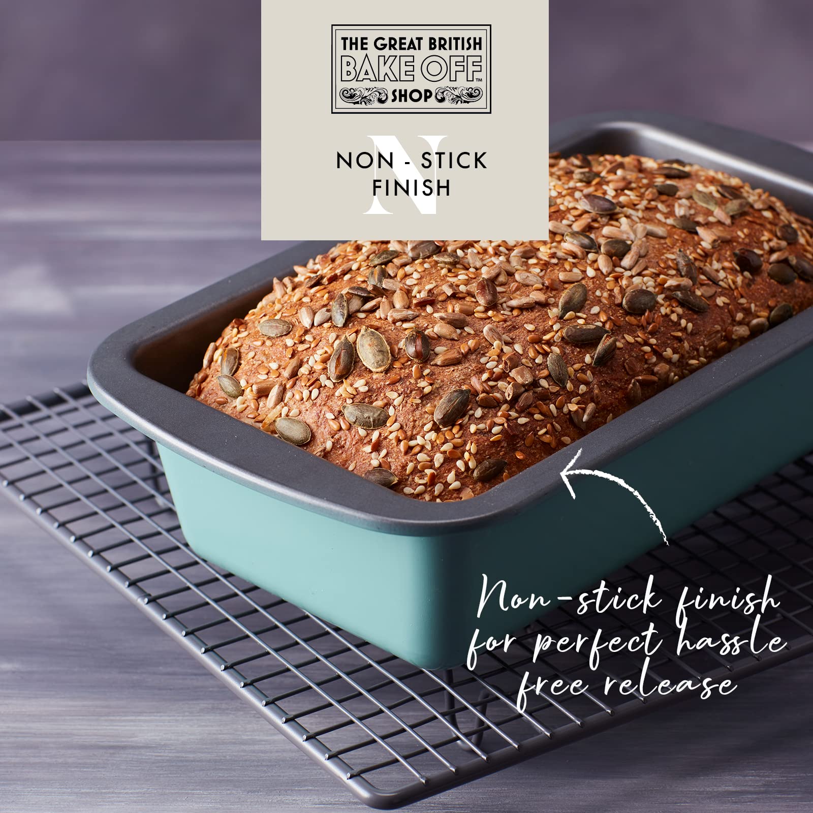 The Great British Bake Off 2lb Loaf Tin - Non-Stick Carbon Steel | 23cm x 13cm x 7cm | 900g Capacity 5