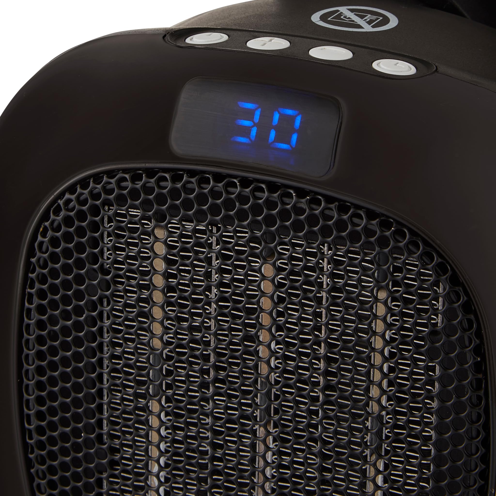 Swan SH27010N Plug-In Fan Heater - 700W, 12 Hr Timer, LED Display, Black 3