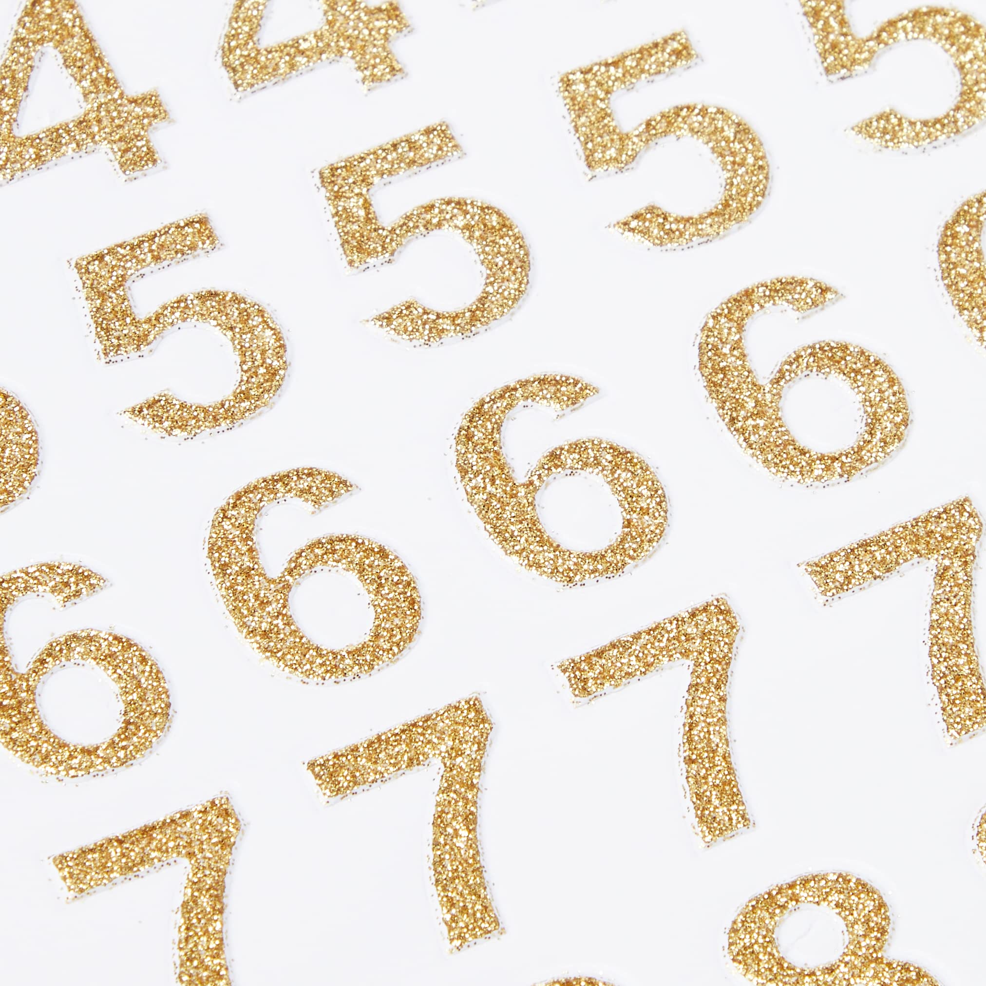 ELEGANZA Gold Bold Number Stickers Set (60 Pcs) | Strong Adhesive | For Scrapbooking 3