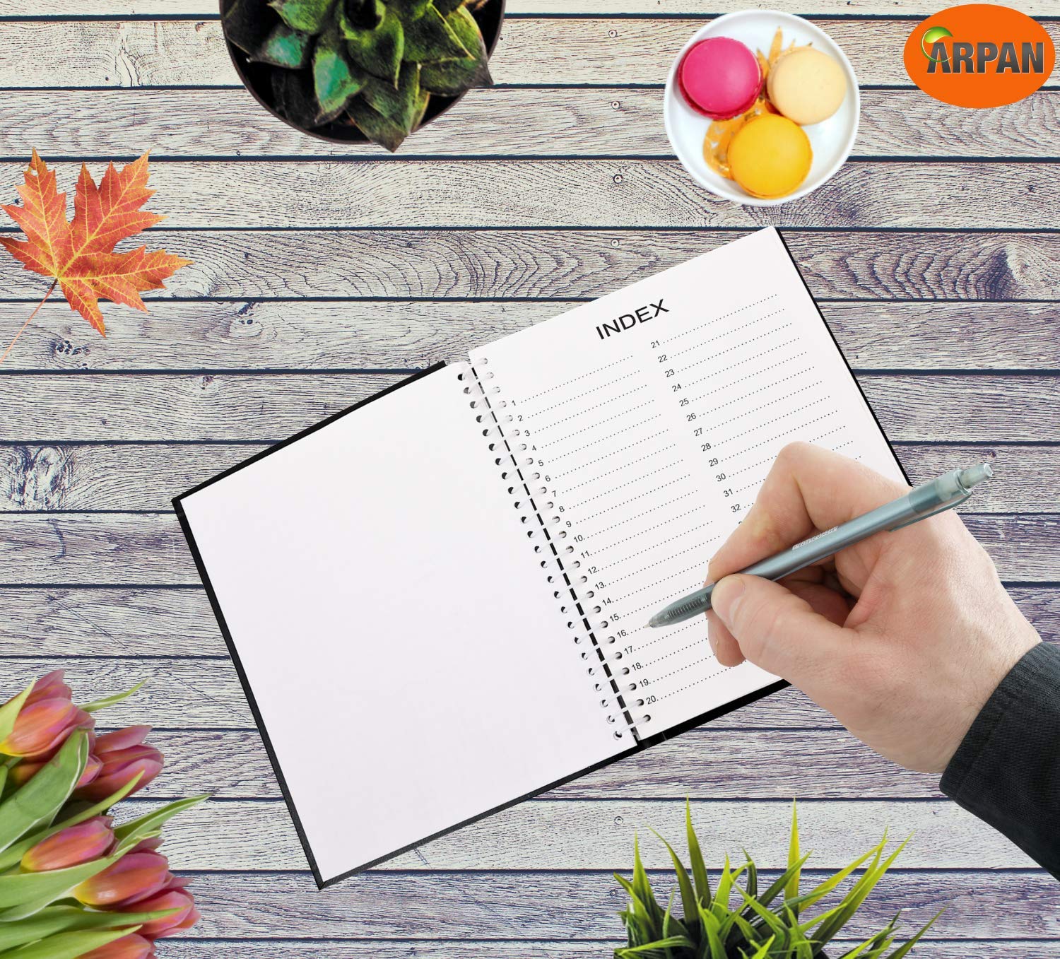 ARPAN Self Adhesive Photo Album - 20 Sheets/40 Sides, Blue | Spiral Bound | Holds up to 11x9" 4