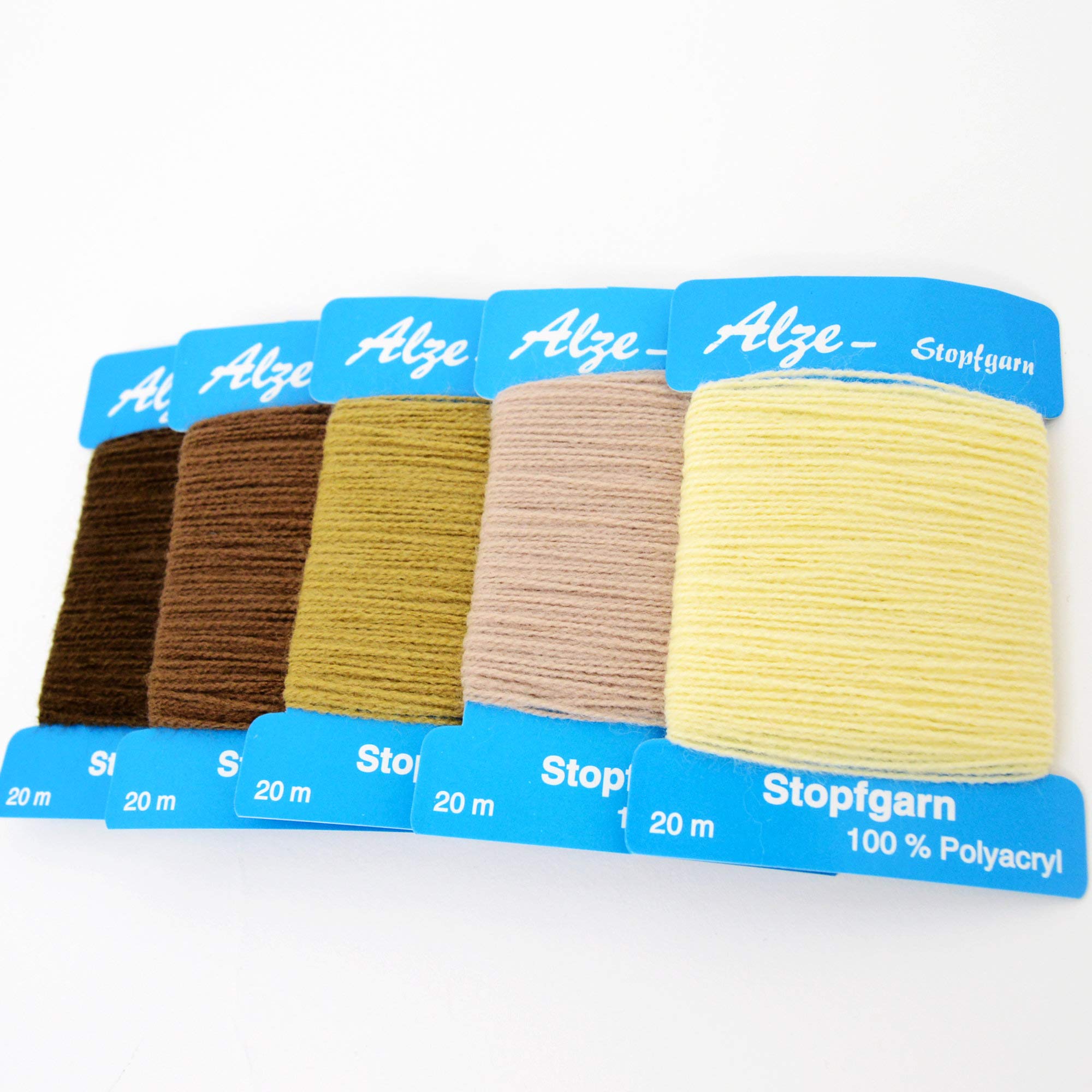 Trimz Darning Wool Set - 5 Skeins Assorted Neutral Shades | 100% Acrylic | 20m Each 6