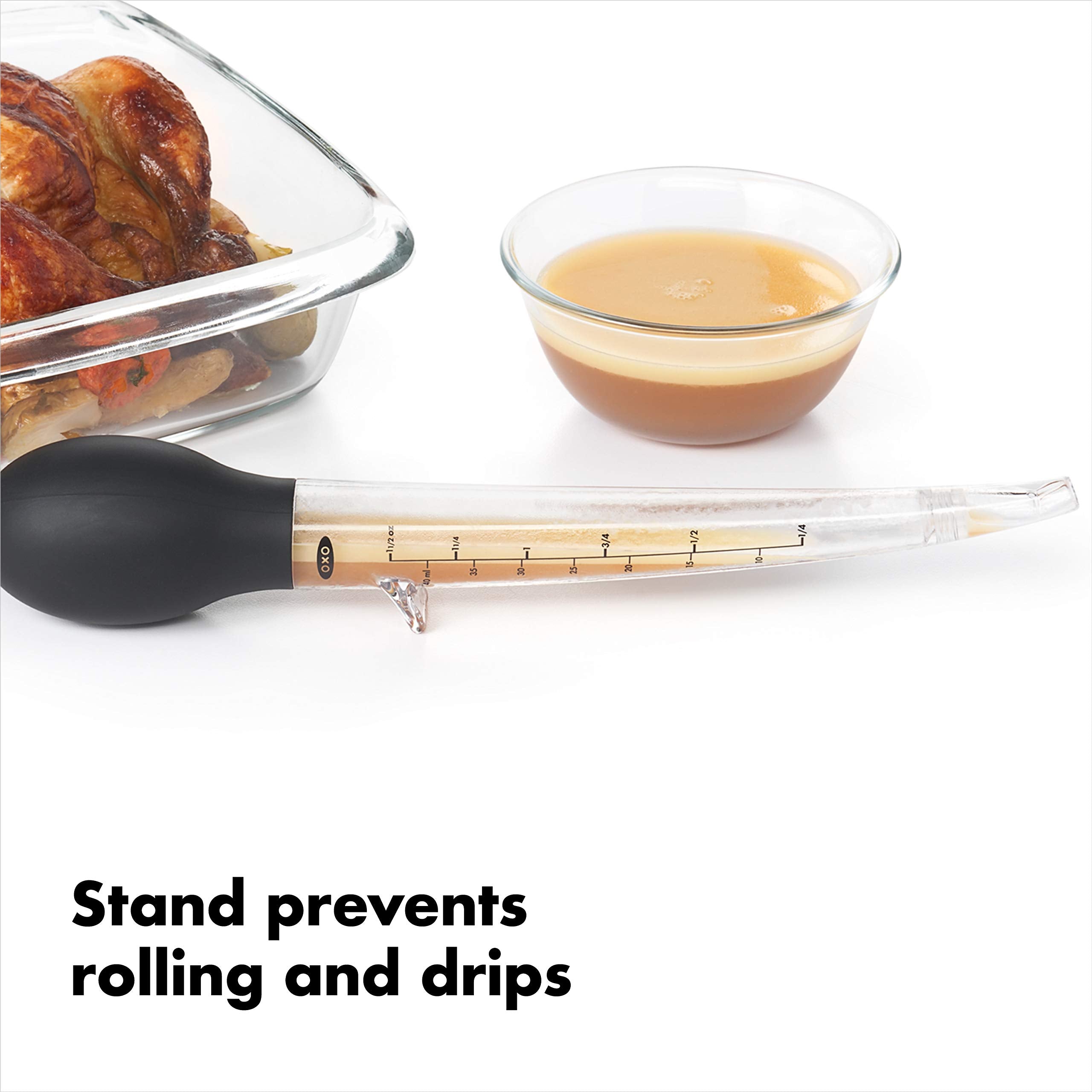 OXO Good Grips Angled Baster with Cleaning Brush | 35ml Capacity | Tritan & Silicone 7