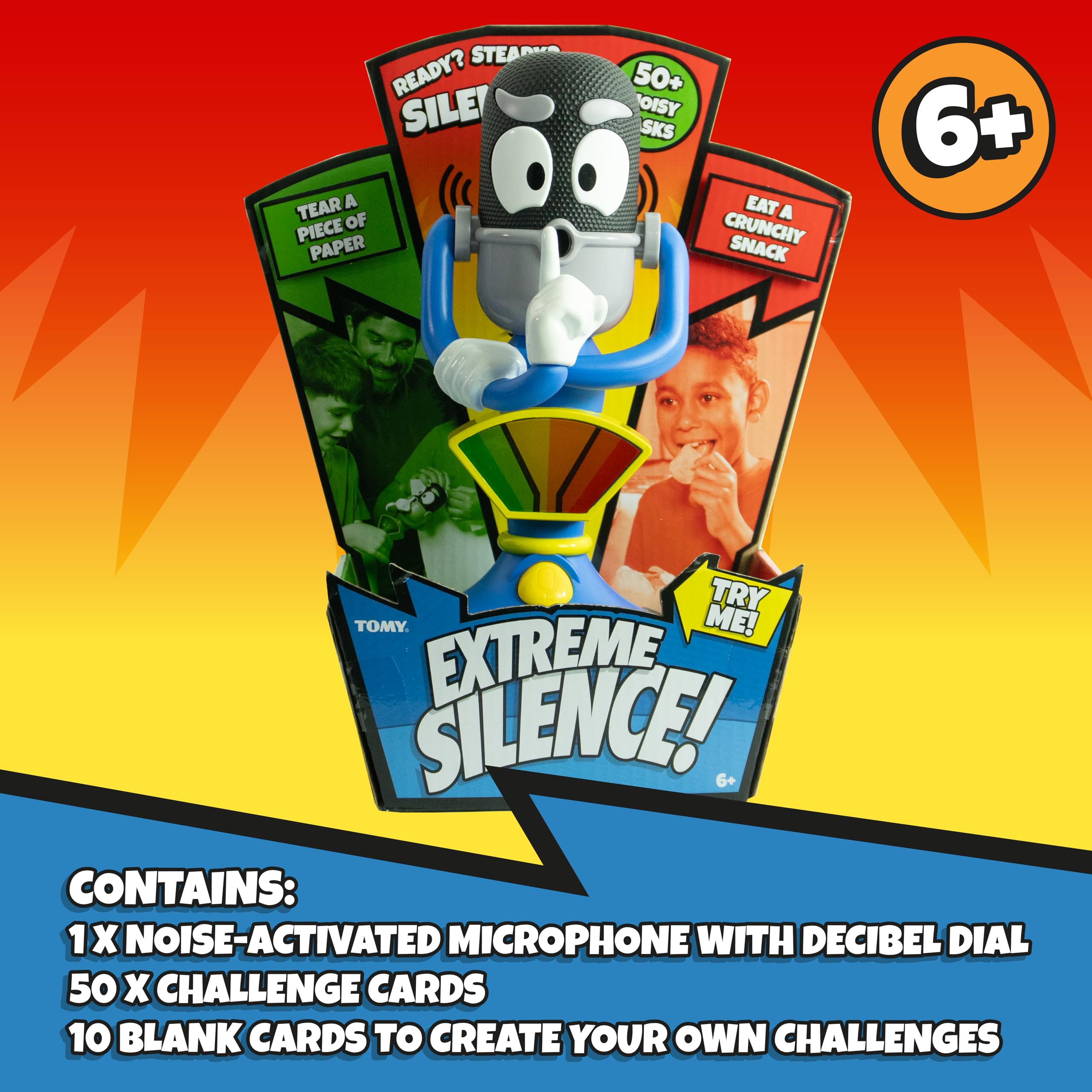 TOMY Extreme Silence Game - Sound-Sensitive Party Challenge for 2+ Players, Ages 6+ 6