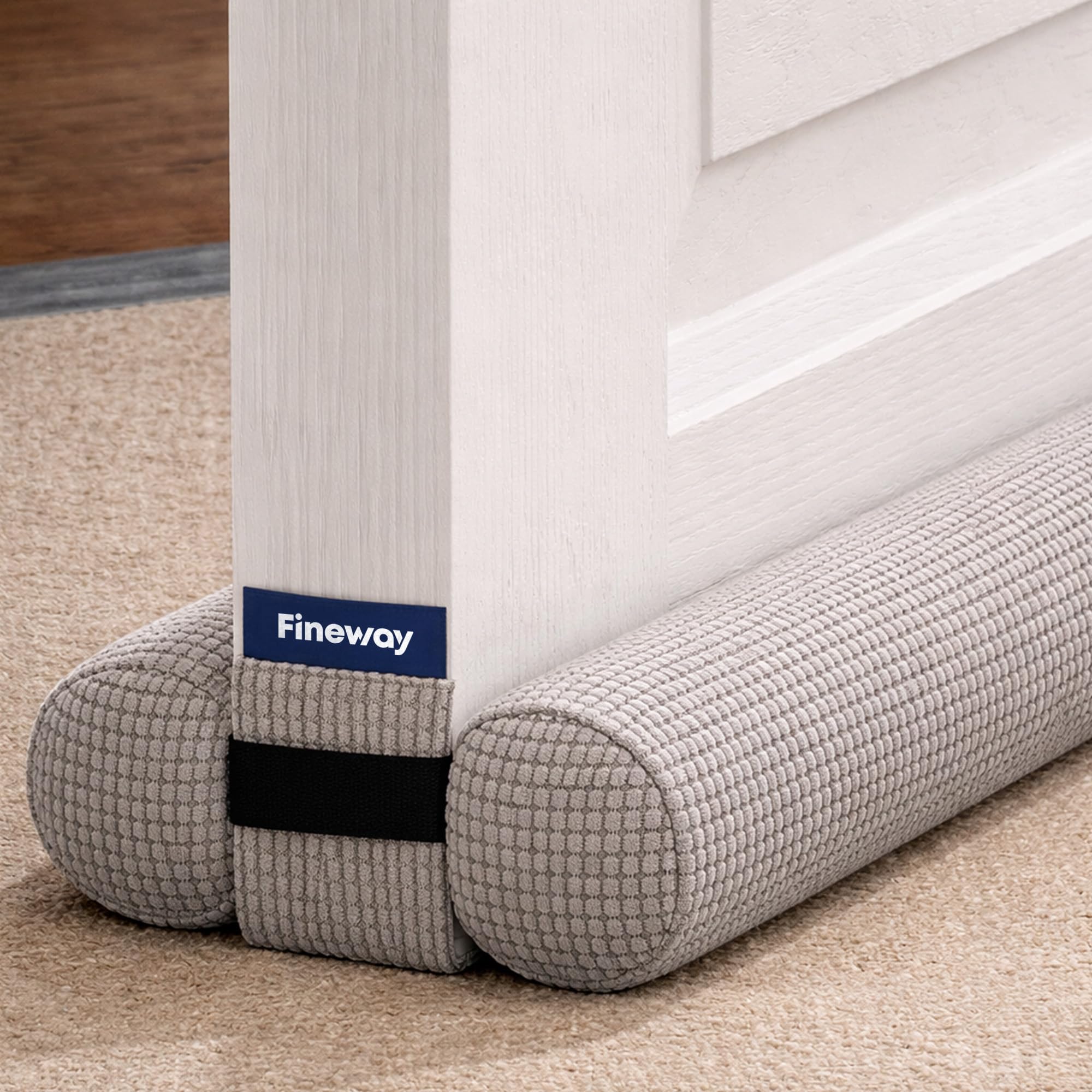 FiNeWaY Under Door Draught Excluder - 80cm Double-Sided Foam for Interior Doors | Grey 1