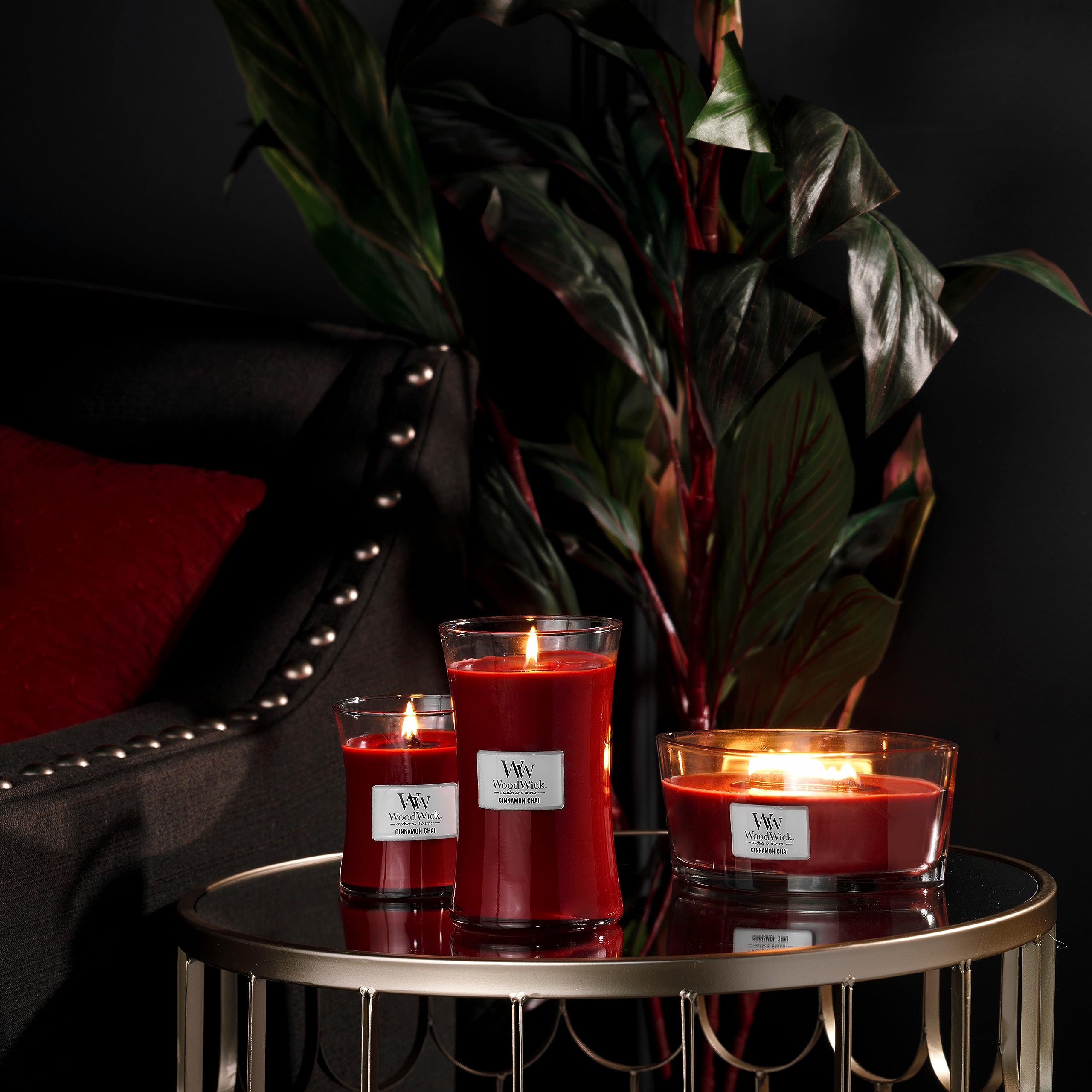 WoodWick Medium Hourglass Scented Candle - Cinnamon Chai | Crackling Wick | Up to 60 Hours 8