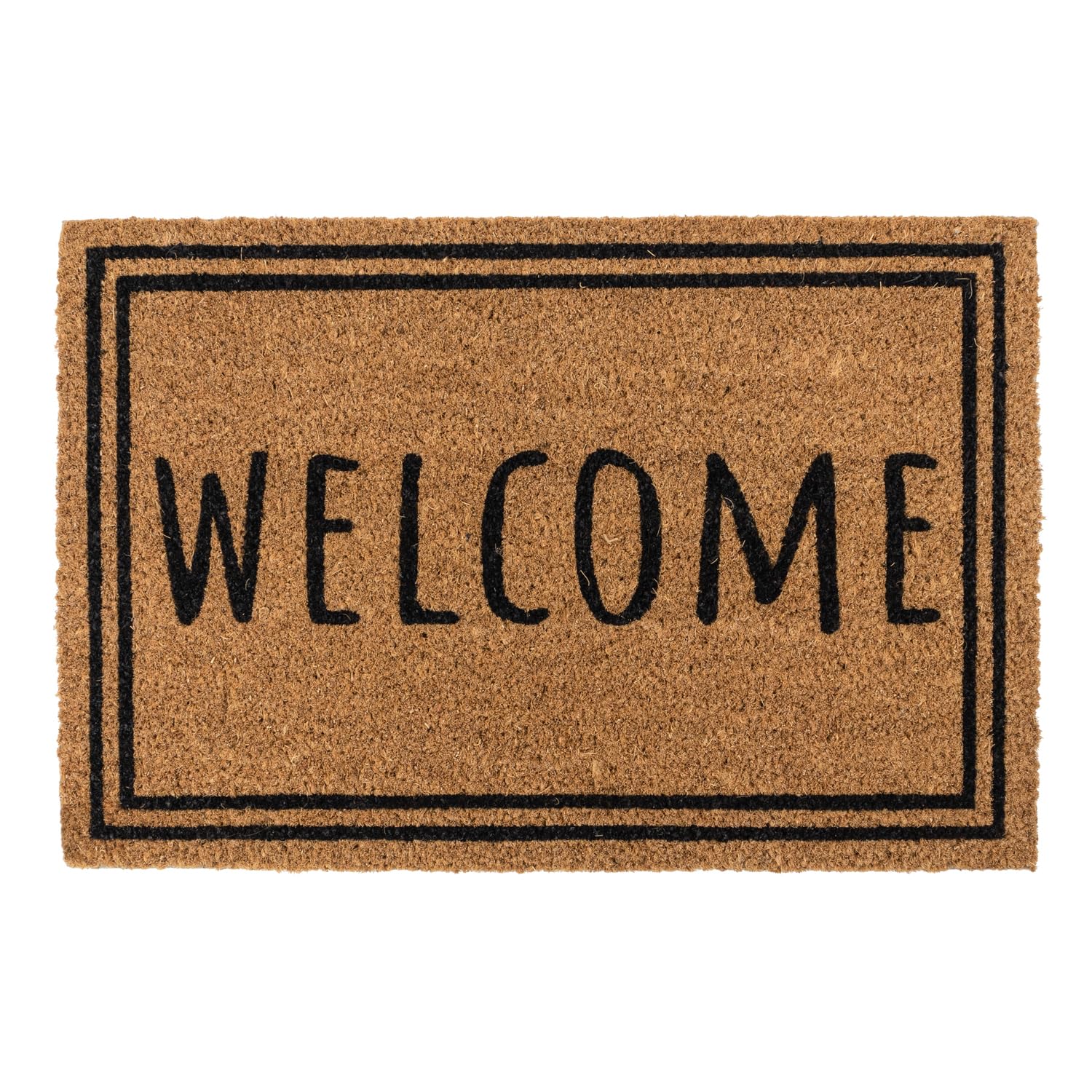 JVL Eco-Friendly Coir Entrance Doormat - Latex Backed | 40x60cm | Welcome Border 4