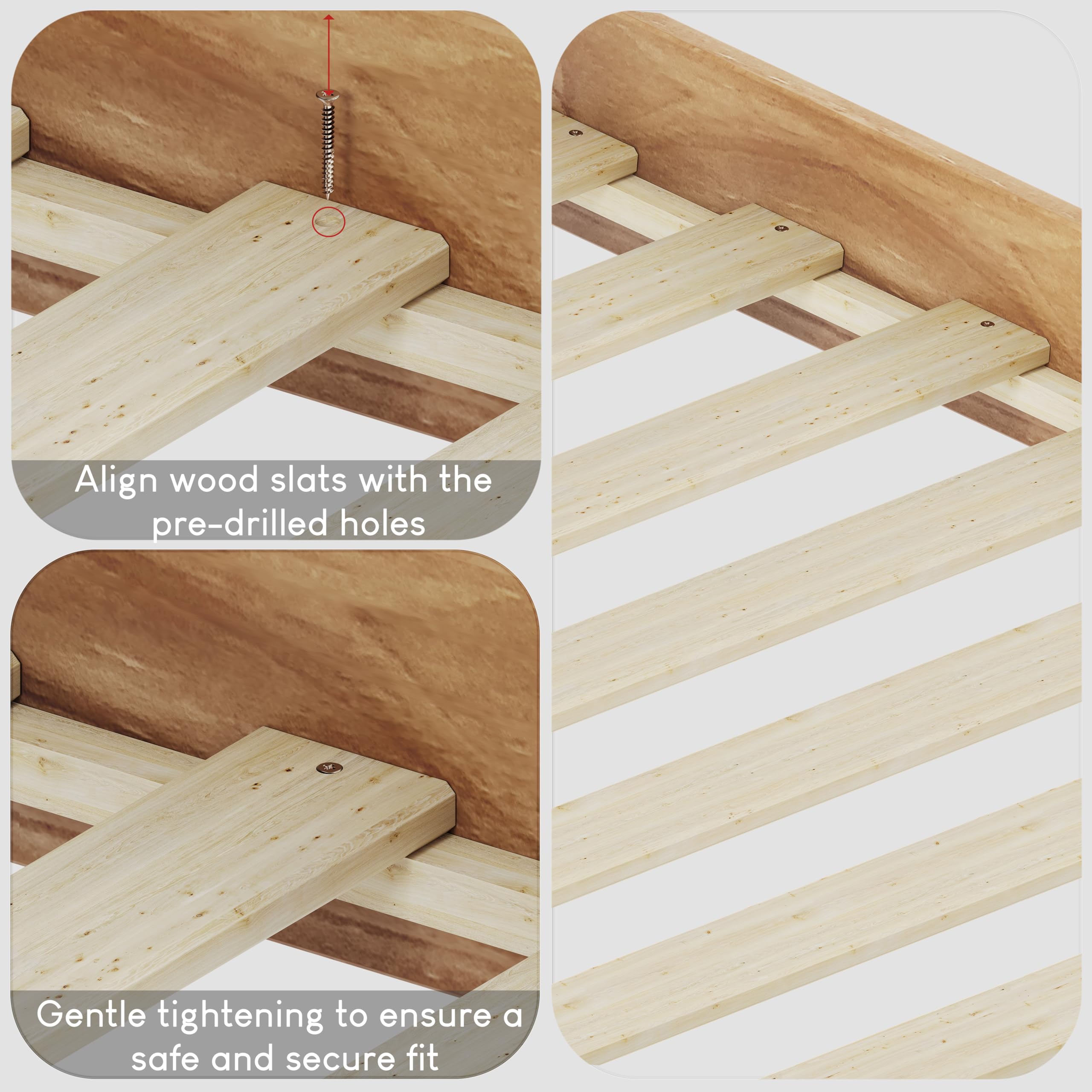 Vida Designs Corona Solid Pine Wood Bed Frame - Double Size | High Foot End | Waxed Finish 5