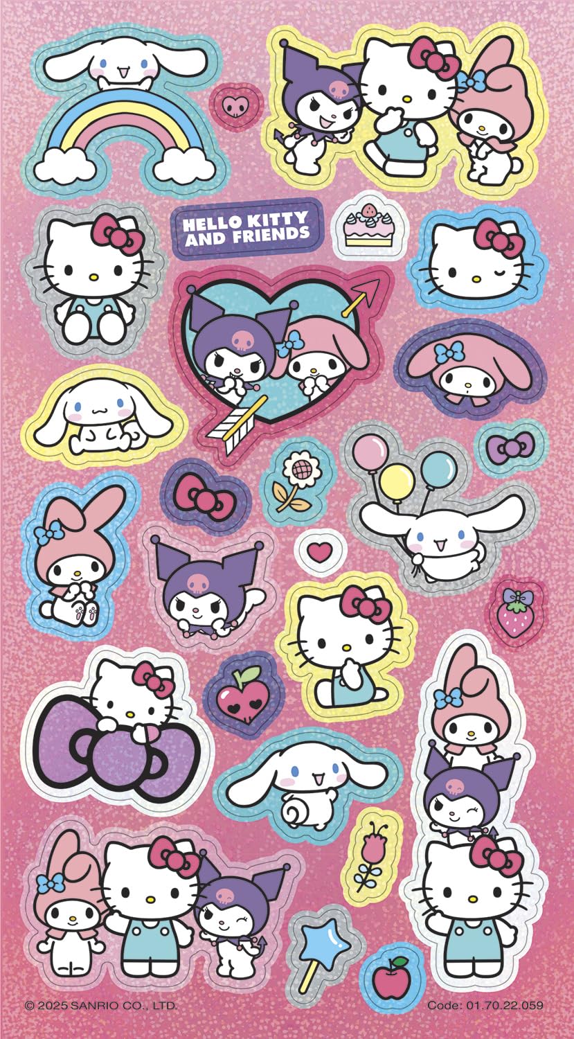 Paper Projects Hello Kitty and Friends Mega Sticker Pack - 110+ Pieces | Foiled & Glossy Sheets | Craft & Decoration 5