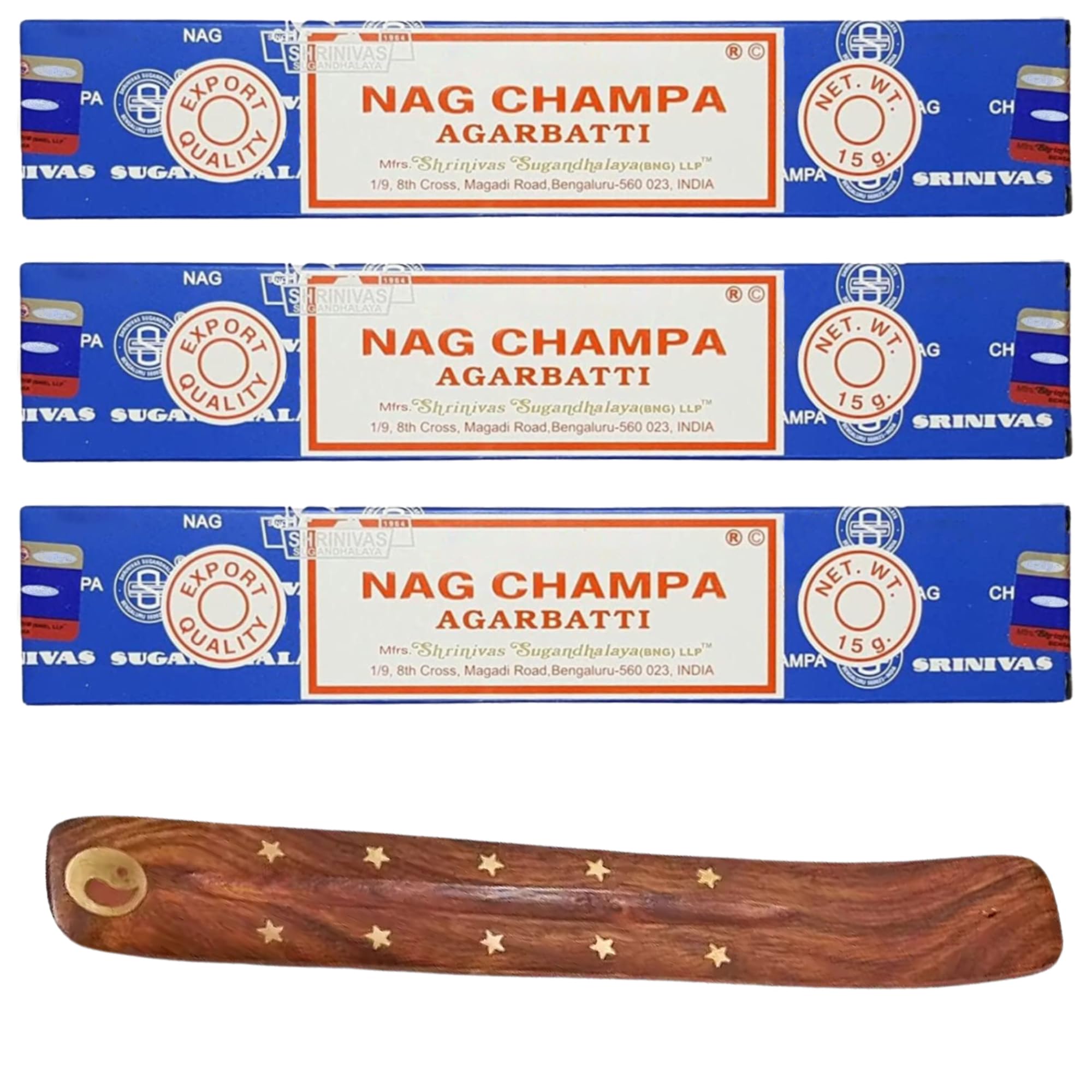 1ABOVE Nag Champa Incense Sticks 3x15g Set with Holder | Relaxation & Spirituality