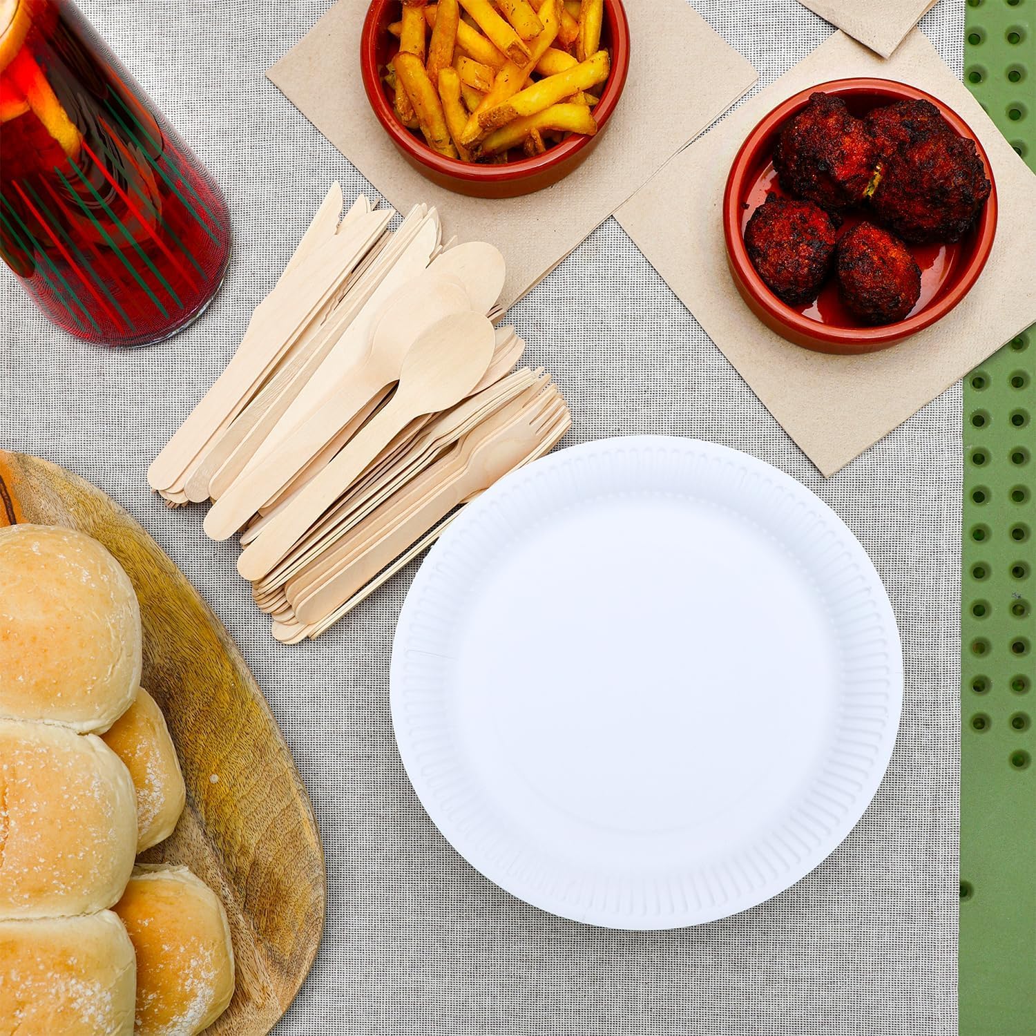 Talking Tables Table Kind White Paper Plates - 80 Pack | 22cm Diameter | Eco-Friendly & Compostable 8