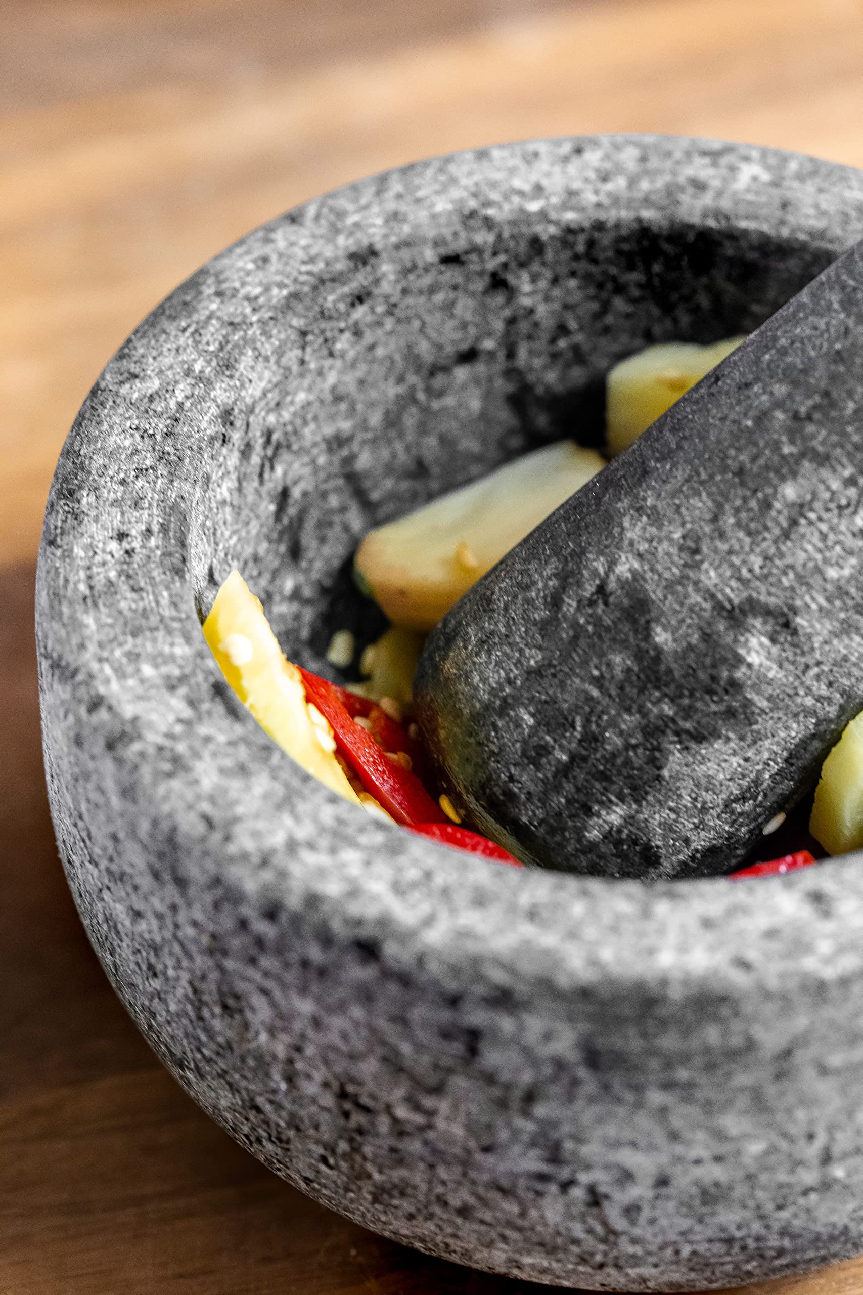 MasterClass Granite Mortar and Pestle Set - Non-Porous Grinding | 12 x 9 cm Bowl 4