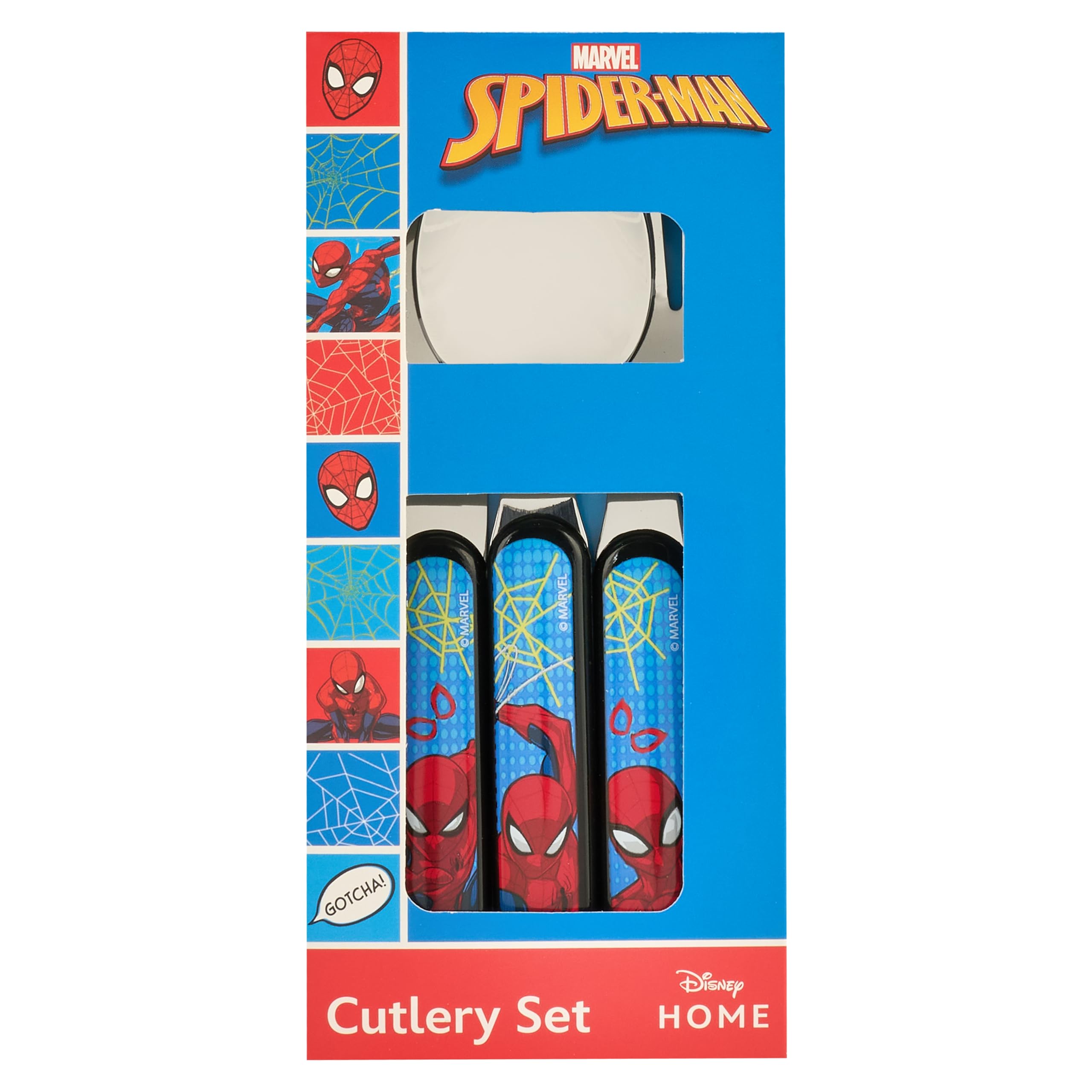 Marvel Spider-Man Amazing 3 Piece Children's Cutlery Set | Stainless Steel & ABS Plastic | Ages 36+ Months