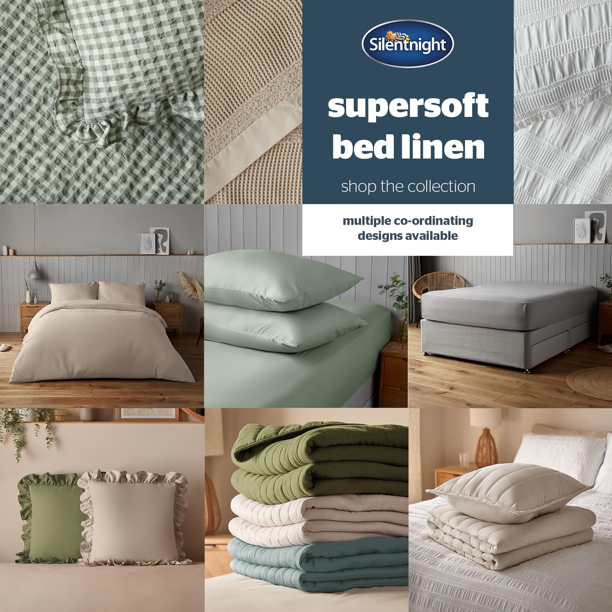 Silentnight Supersoft Microfibre Duvet Cover Set - King Size | 3 Piece Set | White 9