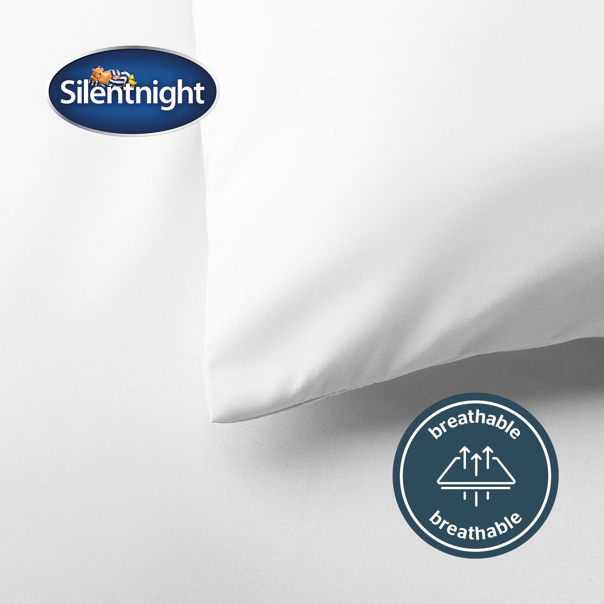 Silentnight Supersoft Microfibre Duvet Cover Set - King Size | 3 Piece Set | White 4