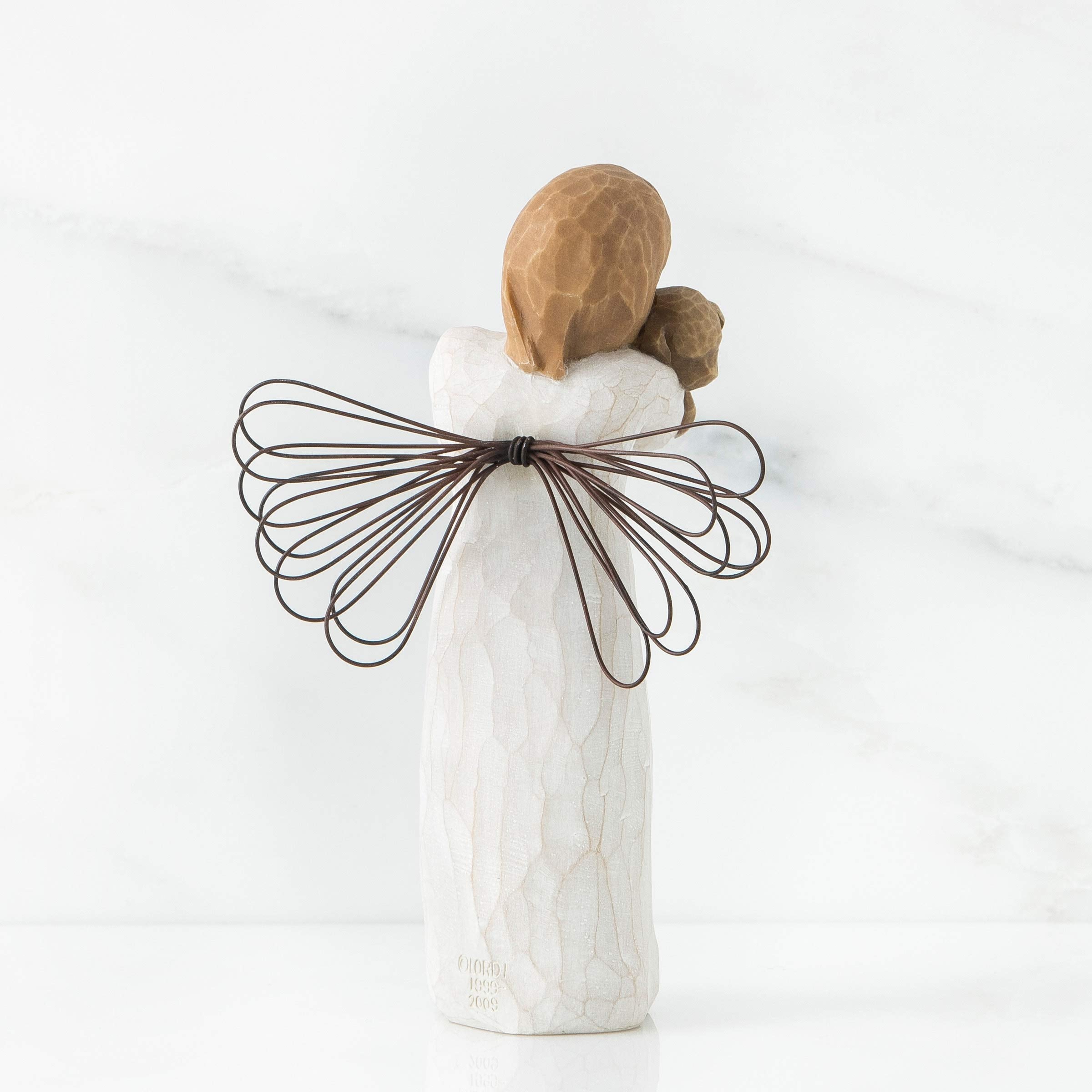 Willow Tree Angel Of Friendship Figurine - 5 Inch Hand-Painted Resin | Cream Color | Model 26011 4