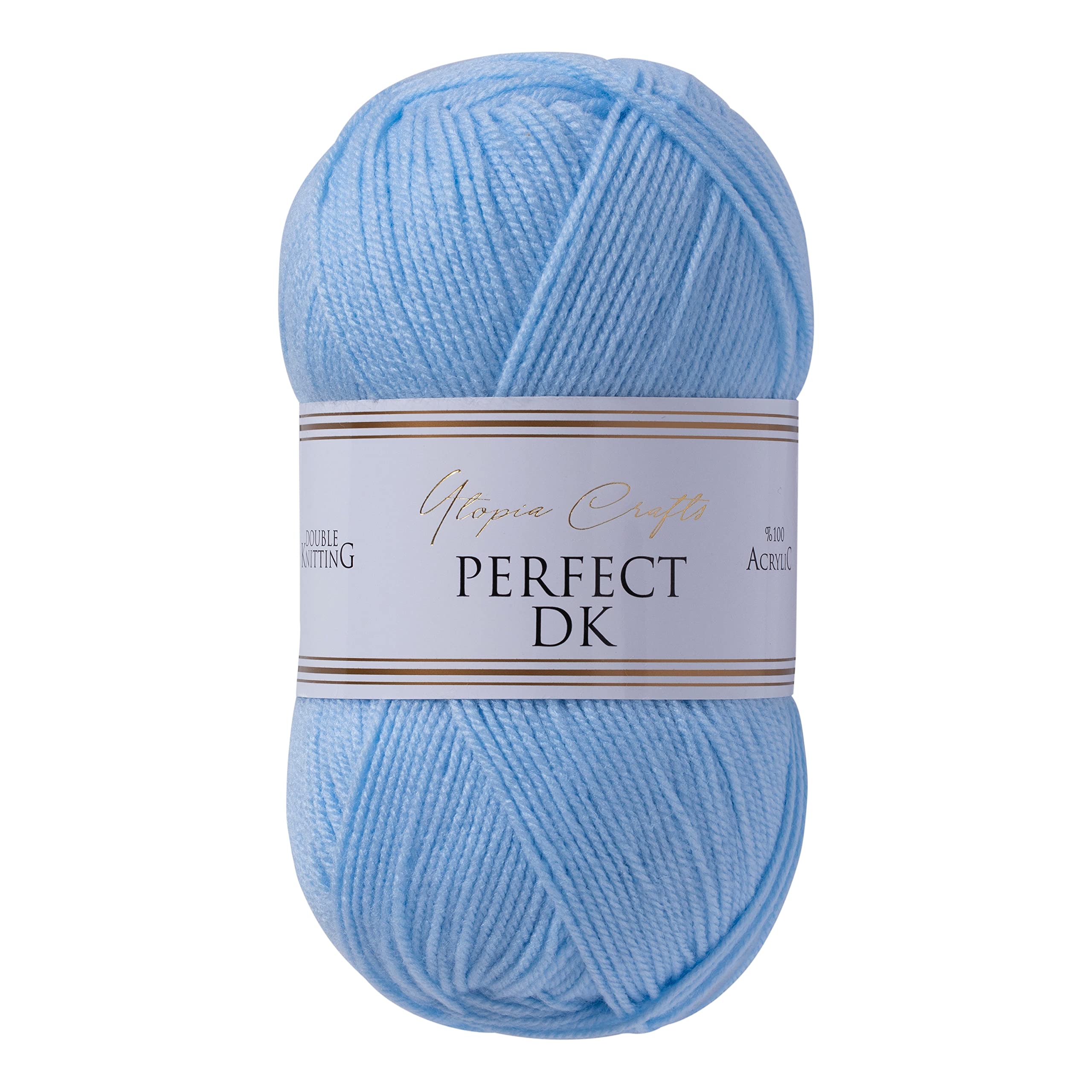 Utopia Crafts DK Double Knitting Yarn - 100g Ball | Baby Blue | 100% Acrylic 1