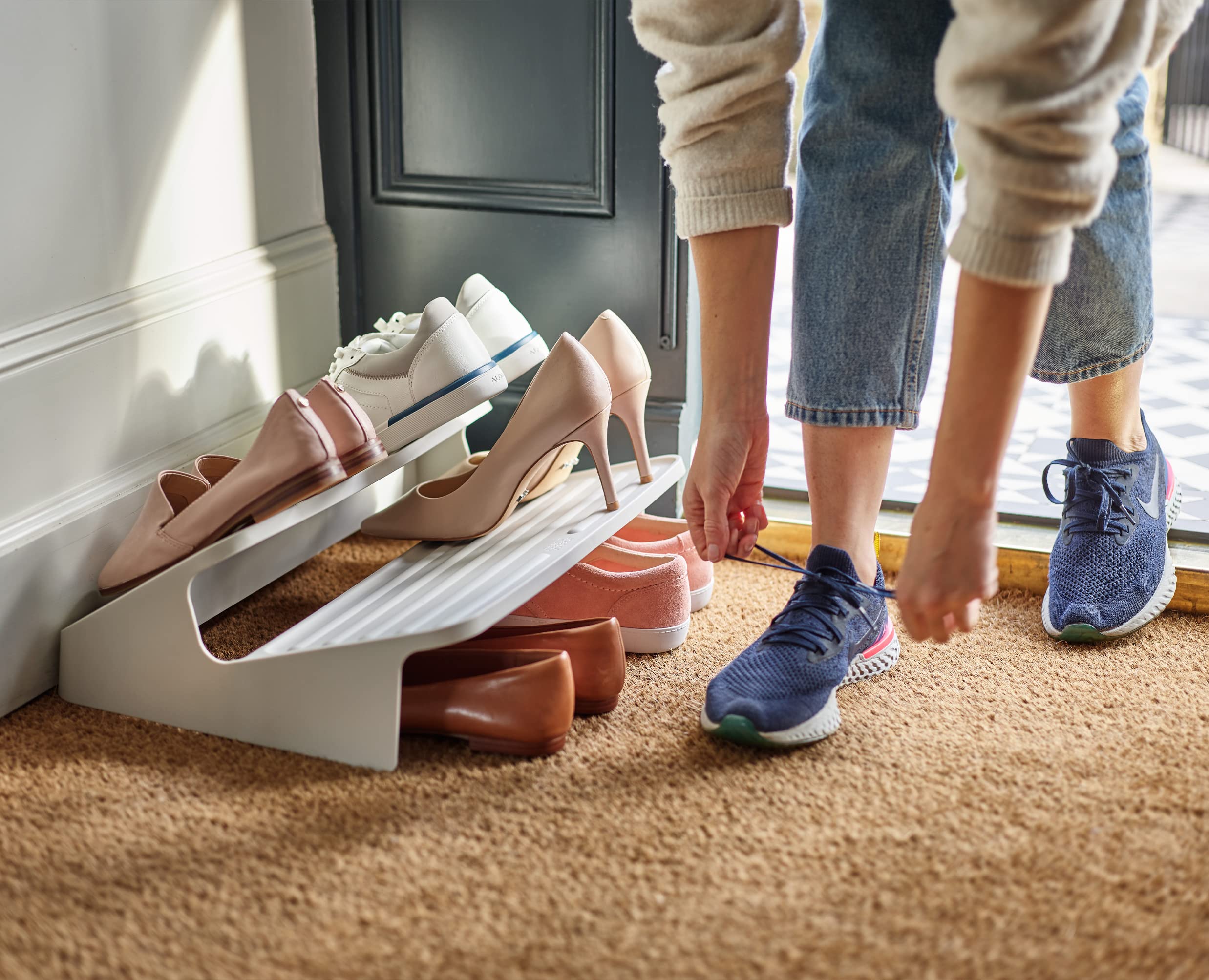 Joseph Joseph Shoe-In - 2-Tier Space-saving Shoe Rack Organiser | Holds up to Six Pairs 5