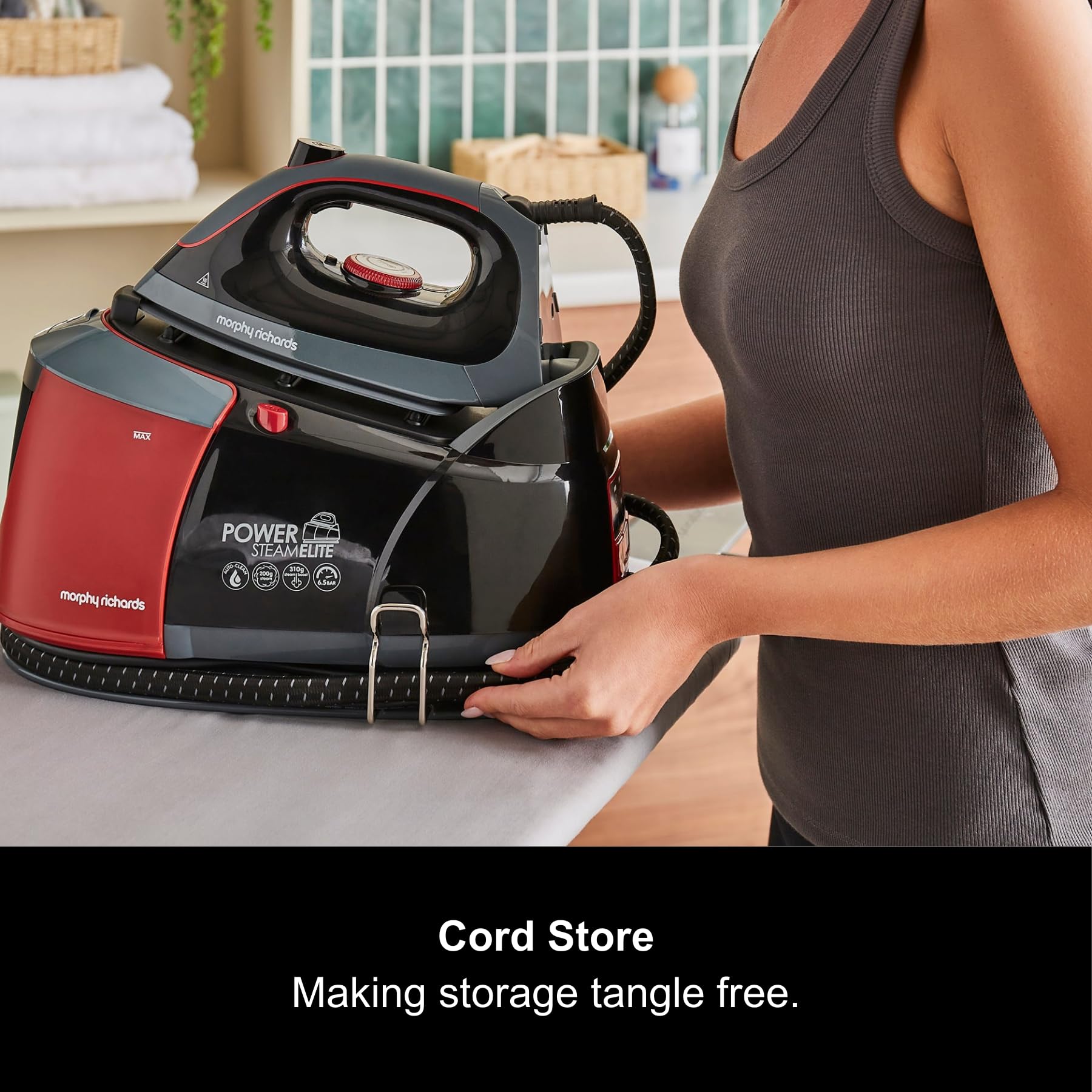 Morphy Richards Power Steam Elite + Steam Generator Iron - 6.5 Bar Pressure | 1.8L Capacity | Ceramic Soleplate 7
