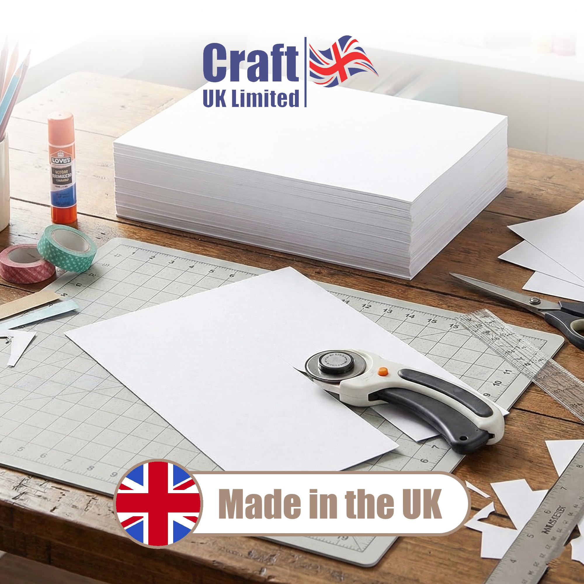 Craft UK Recycled Hammered Cardstock Paper - A4 Size | 120-300gsm Range | Ideal for Invitations 2
