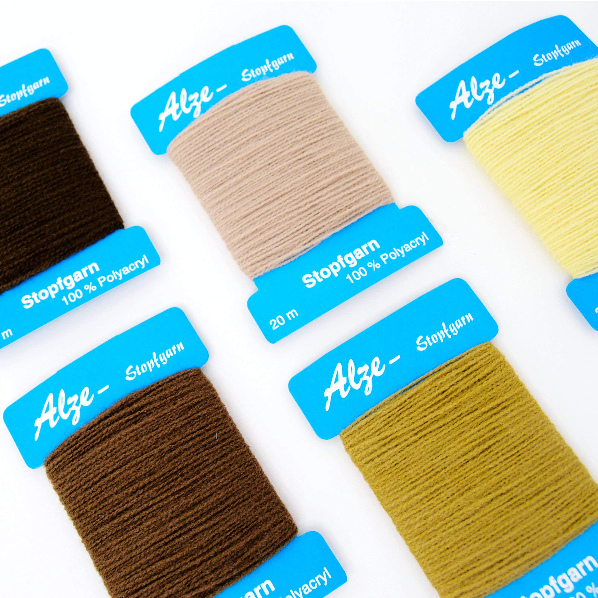 Trimz Darning Wool Set - 5 Skeins Assorted Neutral Shades | 100% Acrylic | 20m Each 8