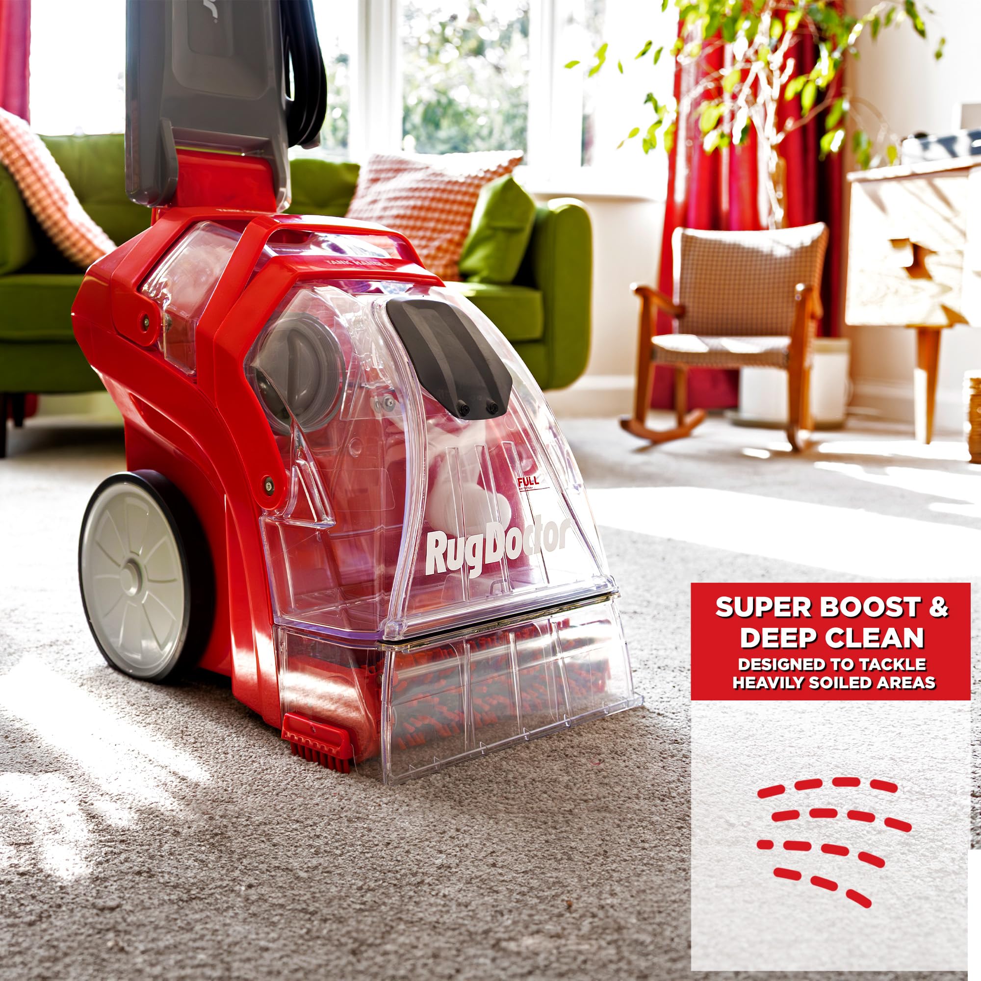 Rug Doctor Deep Carpet Cleaner 1093170 - 1300W Power | 4.2L Capacity | Red/Grey 4