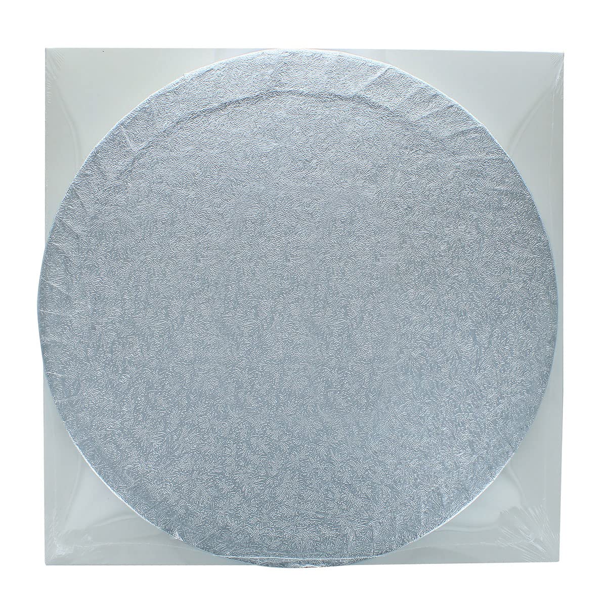 Culpitt 10' Round Silver Cake Drum Board & White Cake Box Combo | Sturdy Support 9