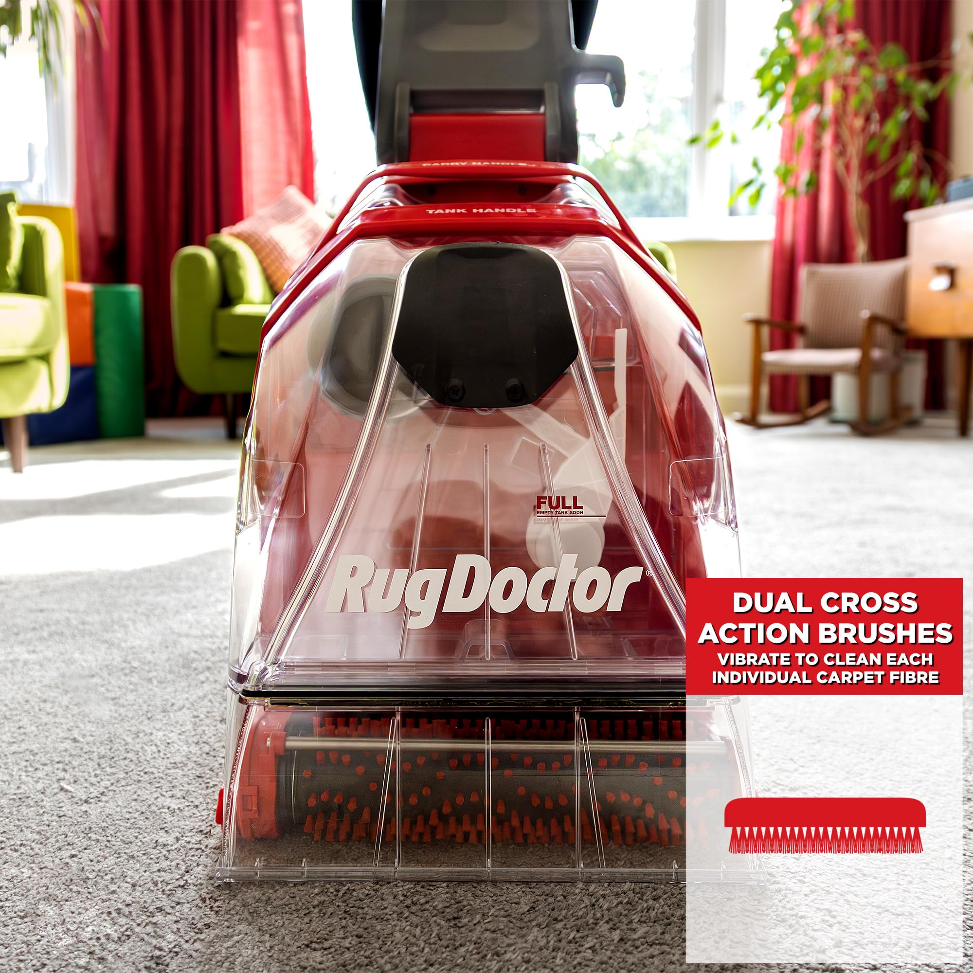 Rug Doctor Deep Carpet Cleaner 1093170 - 1300W Power | 4.2L Capacity | Red/Grey 3