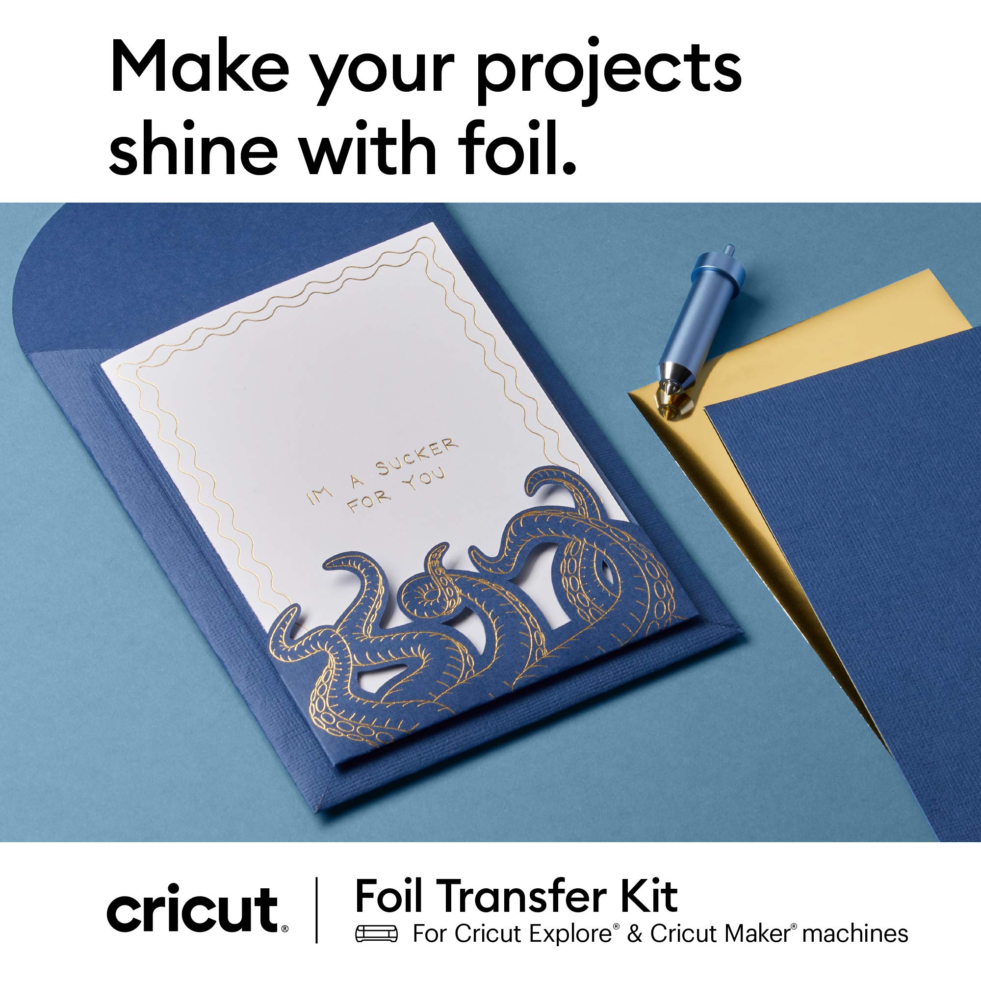 Cricut 2008727 Foil Transfer Kit - 3 Tips (Fine, Medium & Bold) for Maker & Explore Machines 2