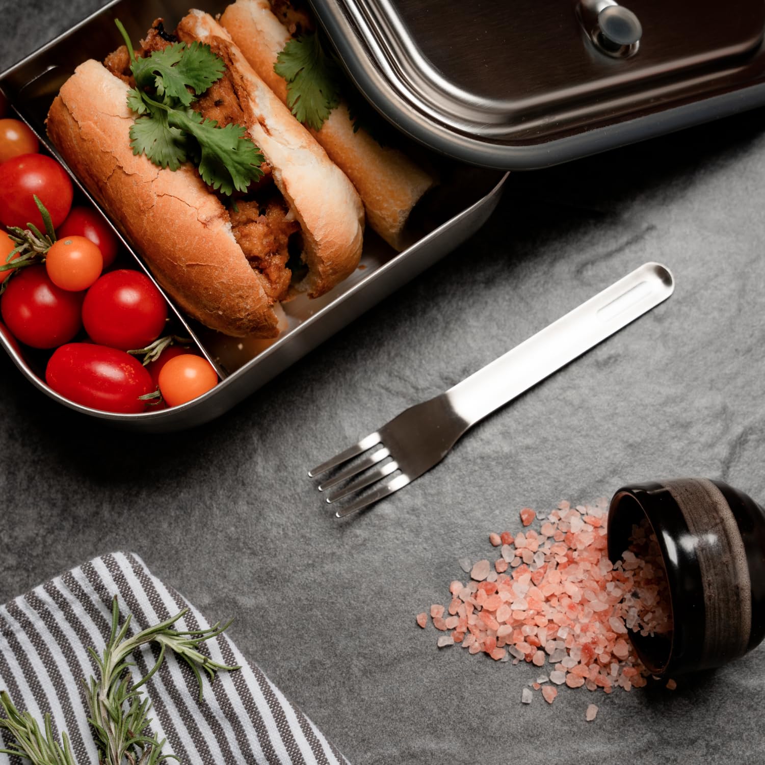 BLACK + BLUM Stainless Steel Lunch Box - Leak Proof 3-in-1 Bento Box with Divider | Olive 7