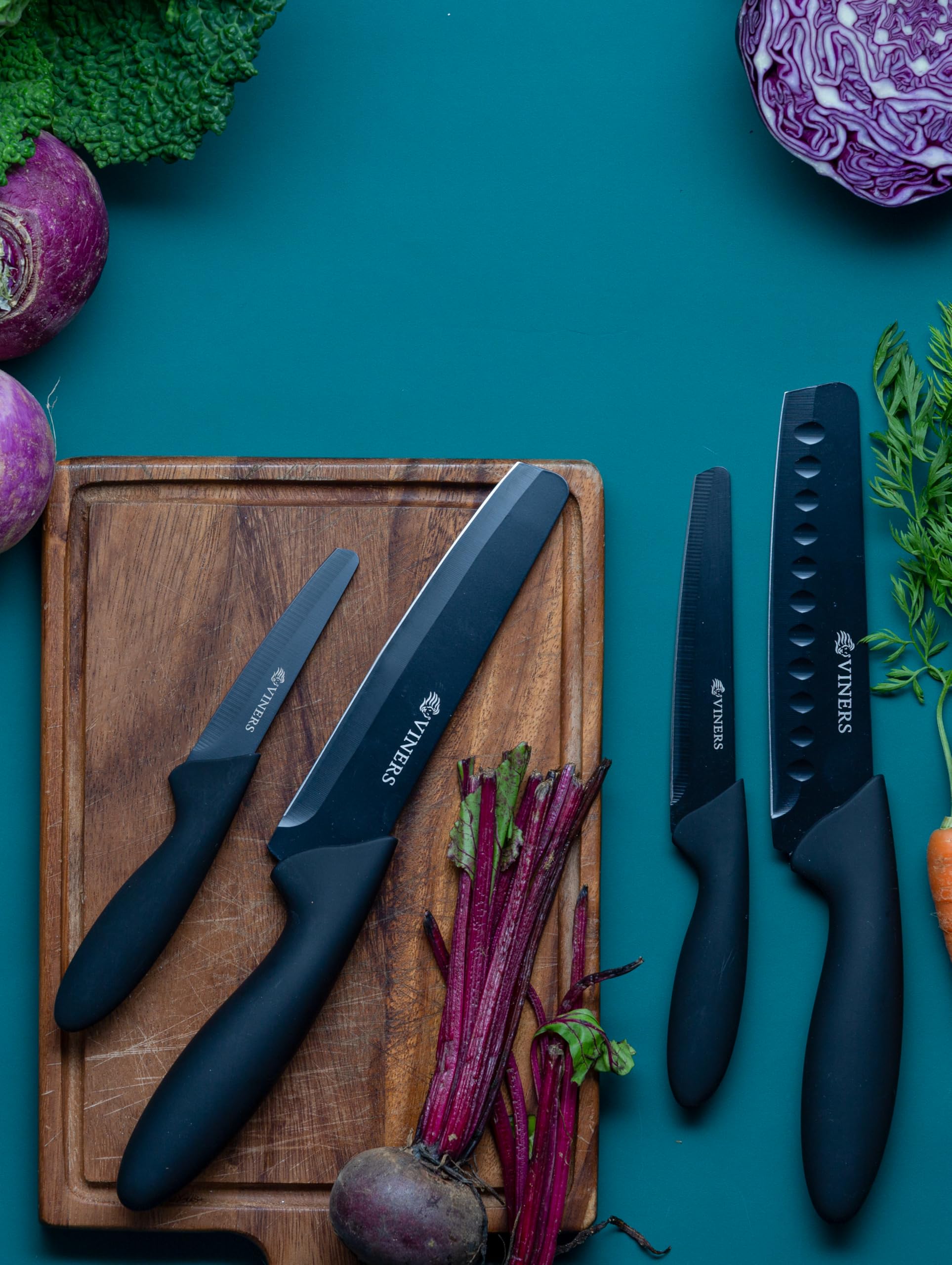 Viners Assure 4 Piece Knife Set | Stainless Steel Blades with Squared Tips | Soft Grip Handles 11