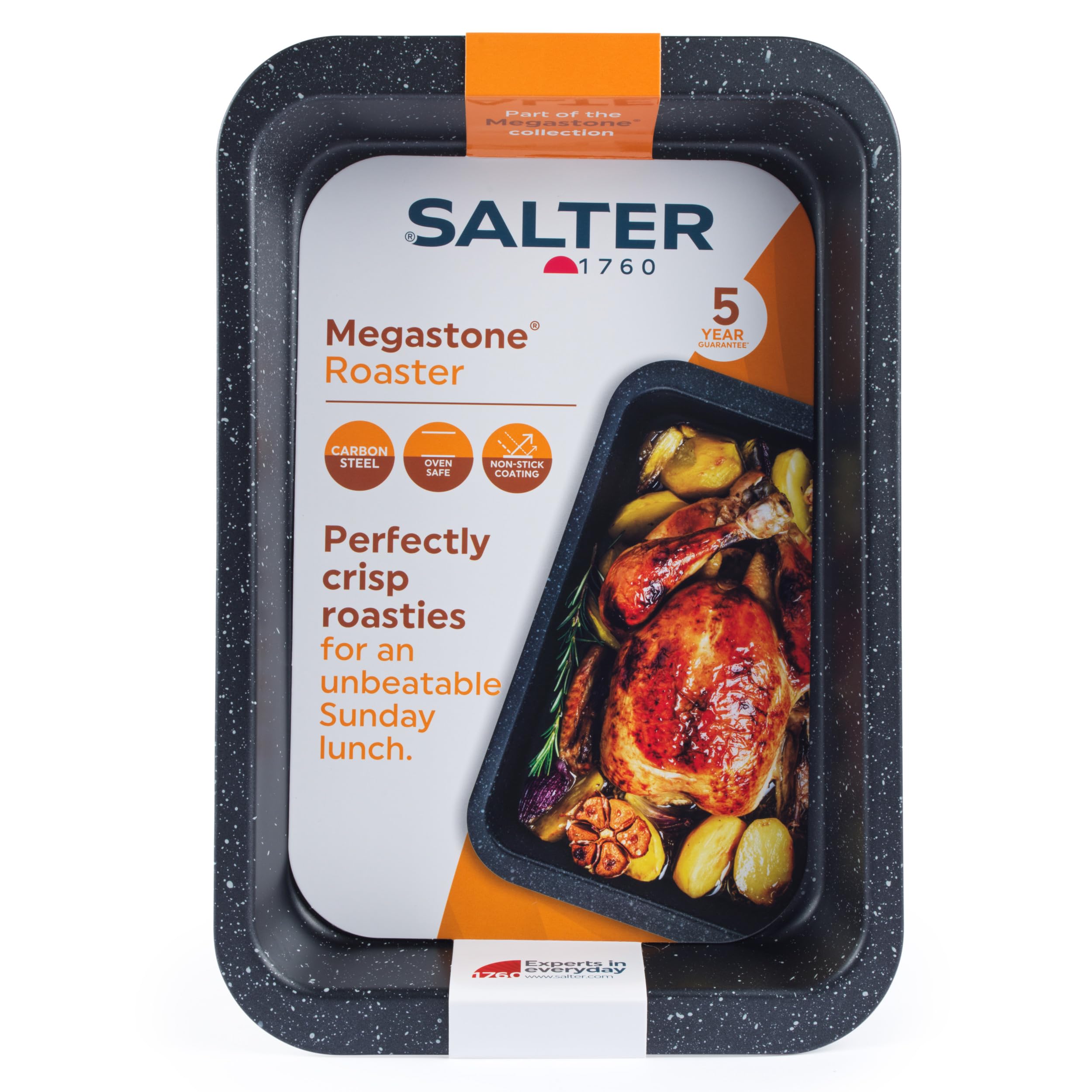 Salter Megastone BW07032EU7 36 cm Rectangular Roasting Tray | Carbon Steel | Oven Safe to 220°C 9