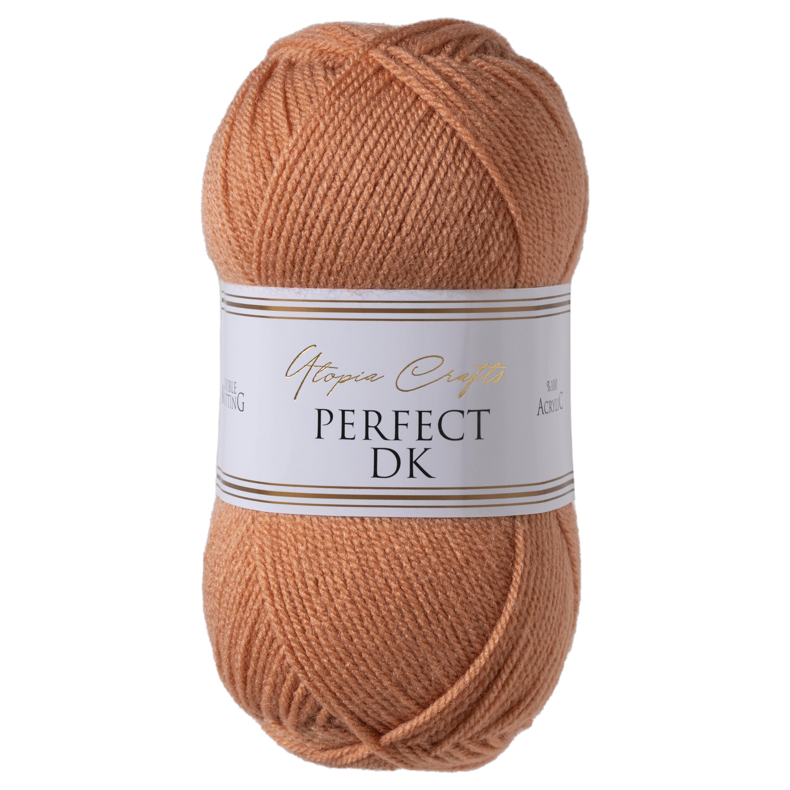 Utopia Crafts DK Double Knitting Yarn - 100% Acrylic, 100g Potters Clay | Oeko-Tex Certified 1