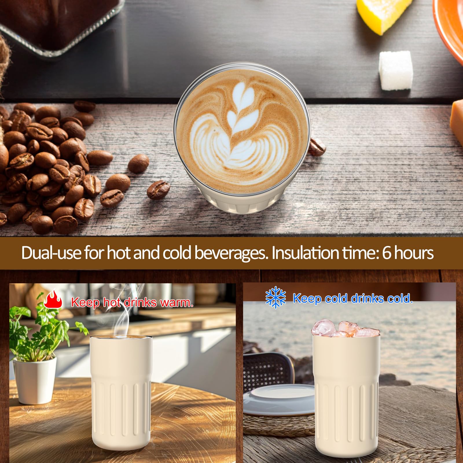 Homealexa Insulated Travel Mug with Temperature Display | 316/304 Stainless Steel | 410 ml 3
